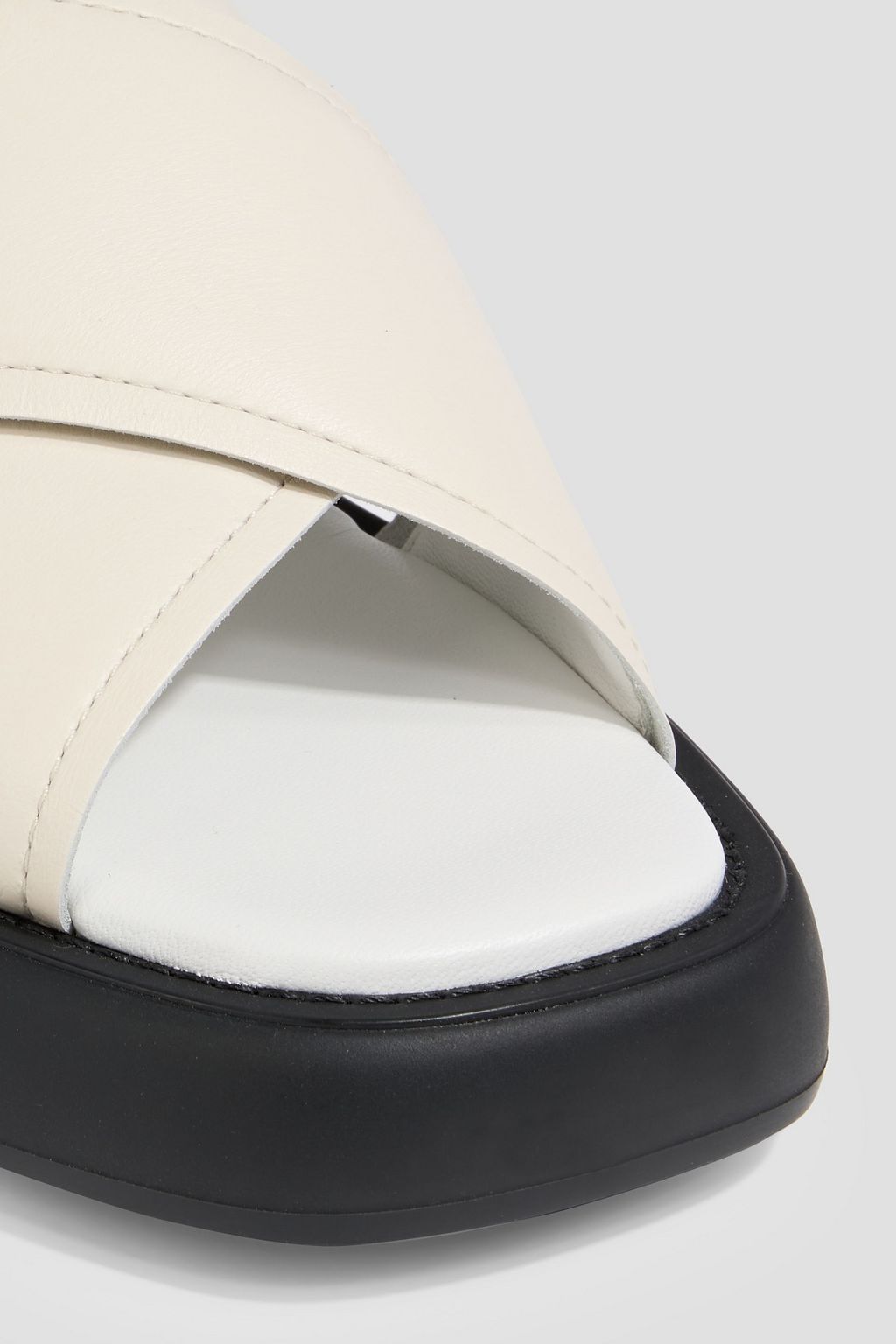 TOD'S Leather platform slingback sandals