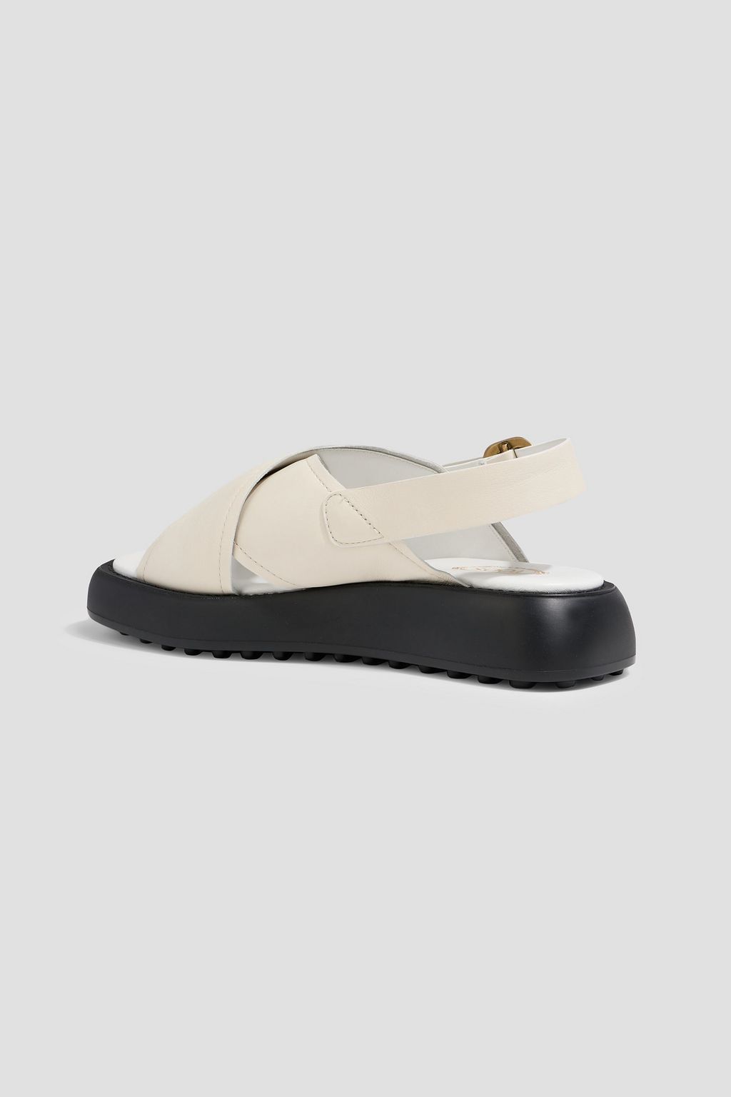 TOD'S Leather platform slingback sandals