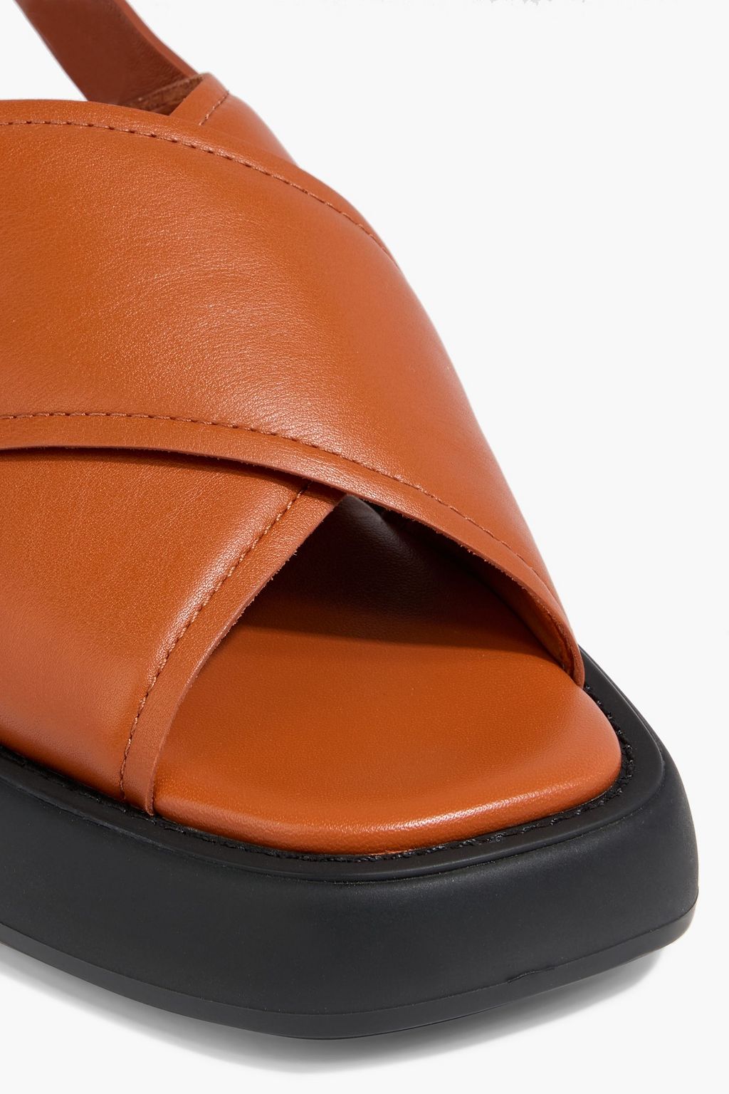 TOD'S Leather platform slingback sandals