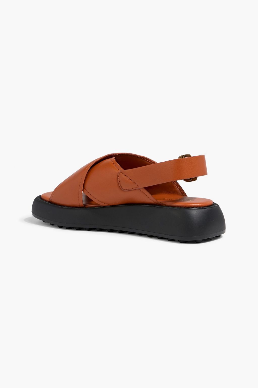 TOD'S Leather platform slingback sandals