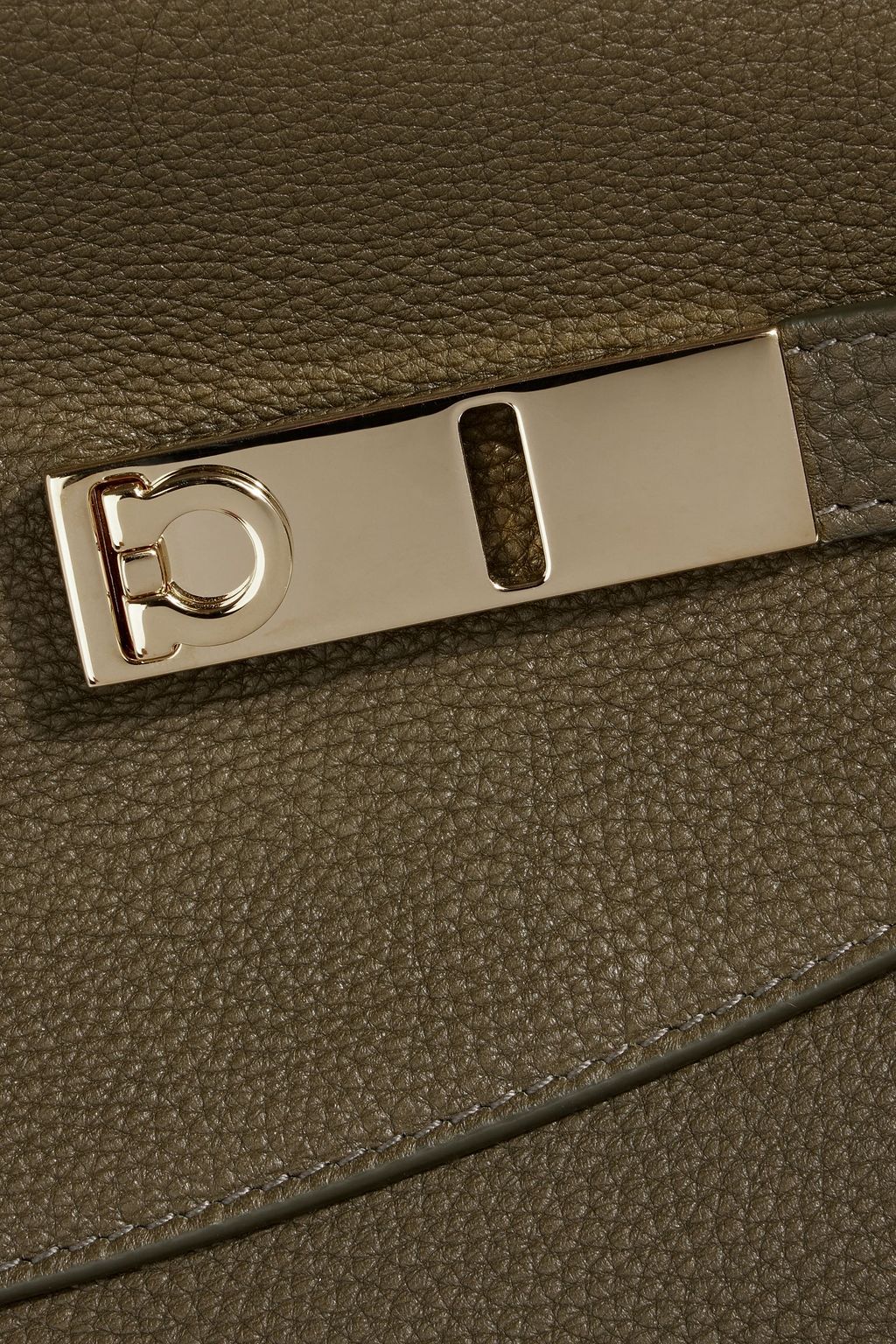 FERRAGAMO Hug pebbled-leather shoulder bag