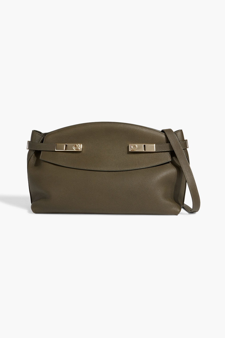 Hug pebbled-leather shoulder bag