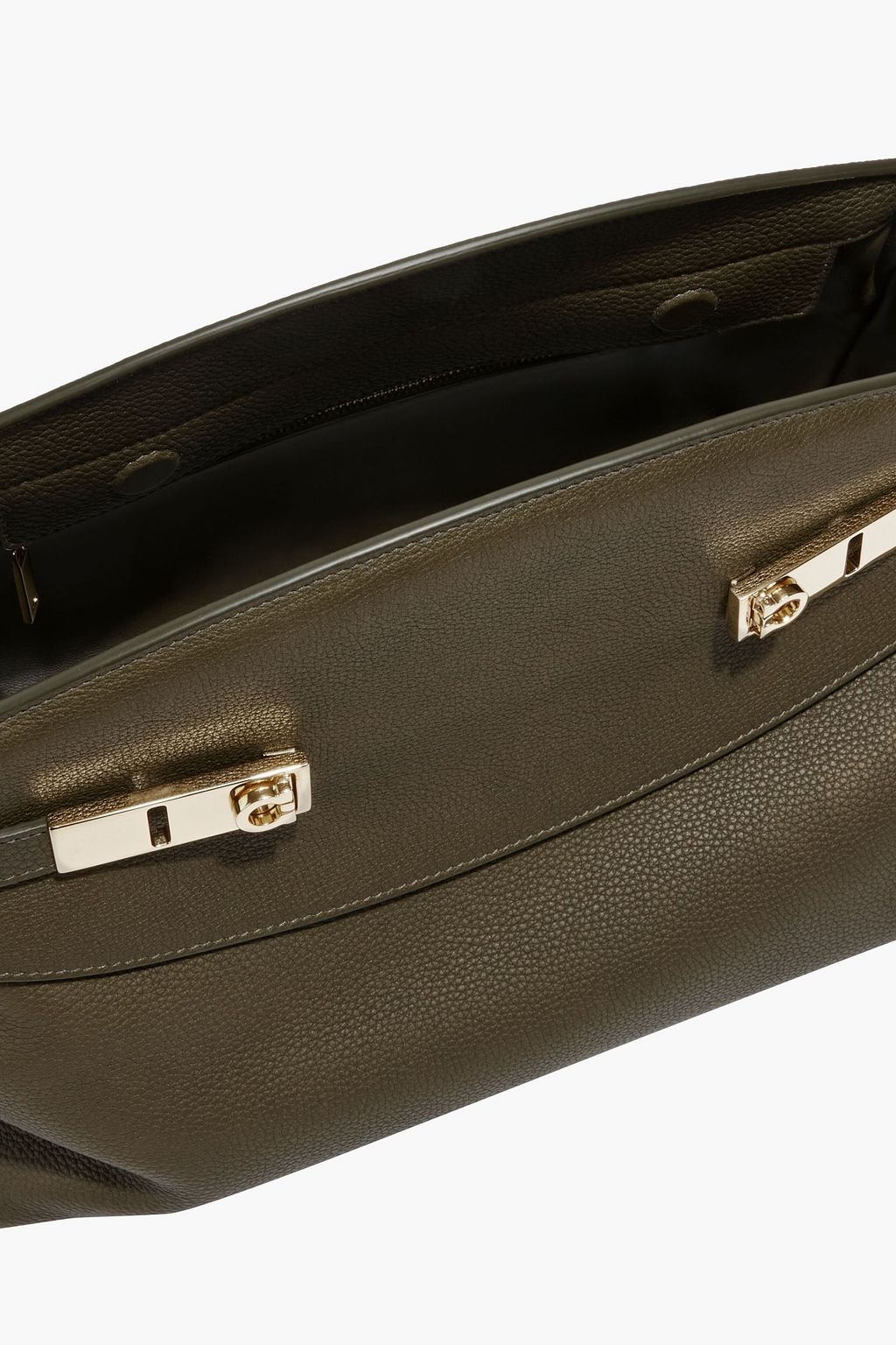 FERRAGAMO Hug pebbled-leather shoulder bag