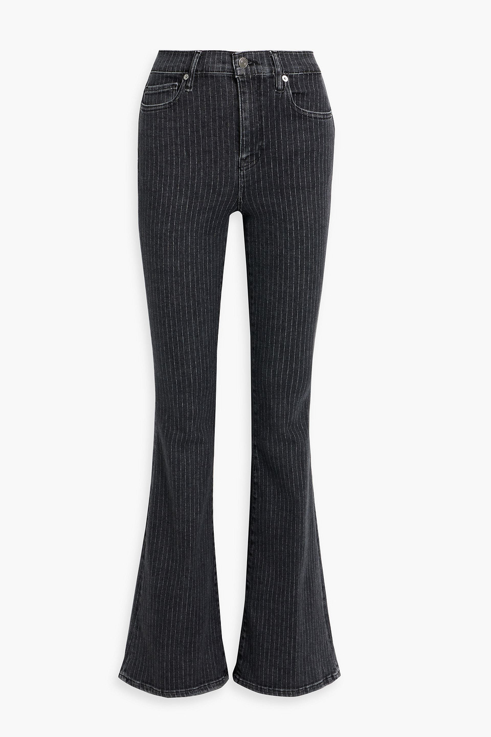 Frame Le High Flare Pinstriped High-rise Flared Jeans