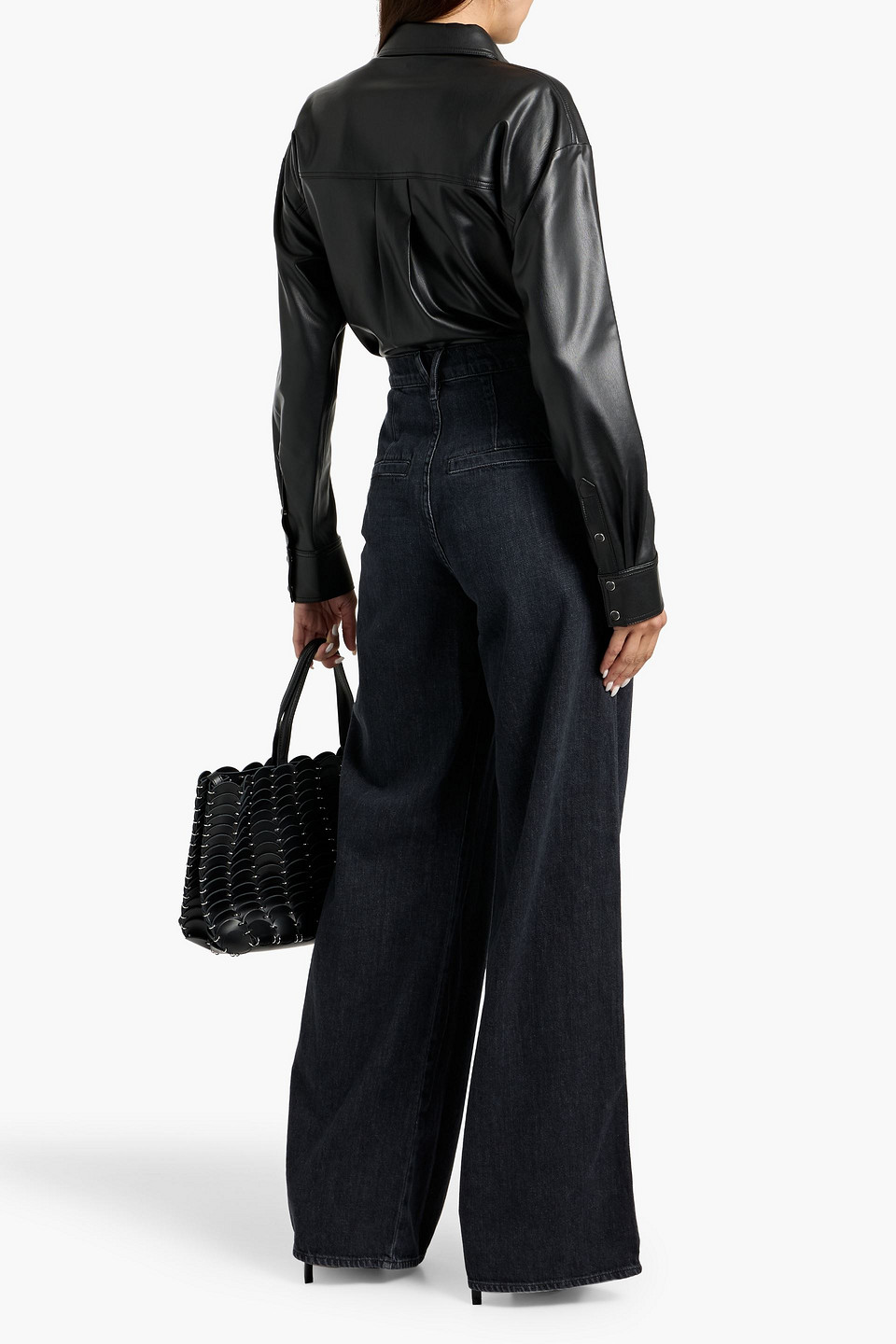 Veronica Beard Mia High-rise Wide-leg Jeans In Black
