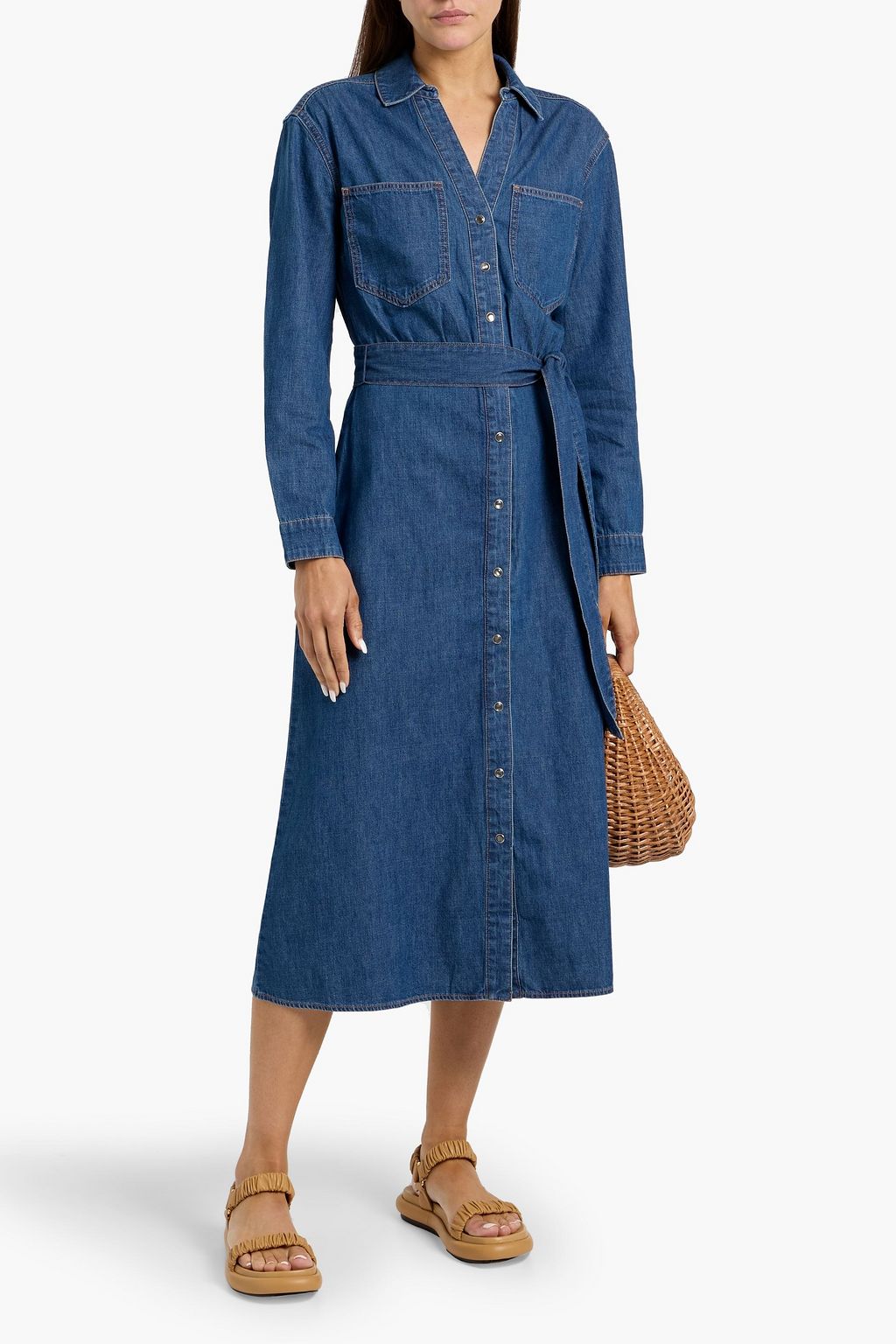 VERONICA BEARD Miranda denim midi shirt dress