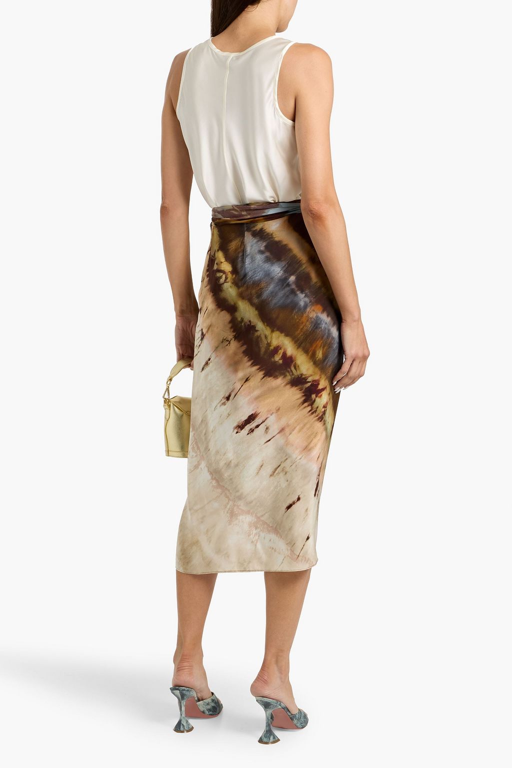 VERONICA BEARD Sabrina silk-blend satin tank