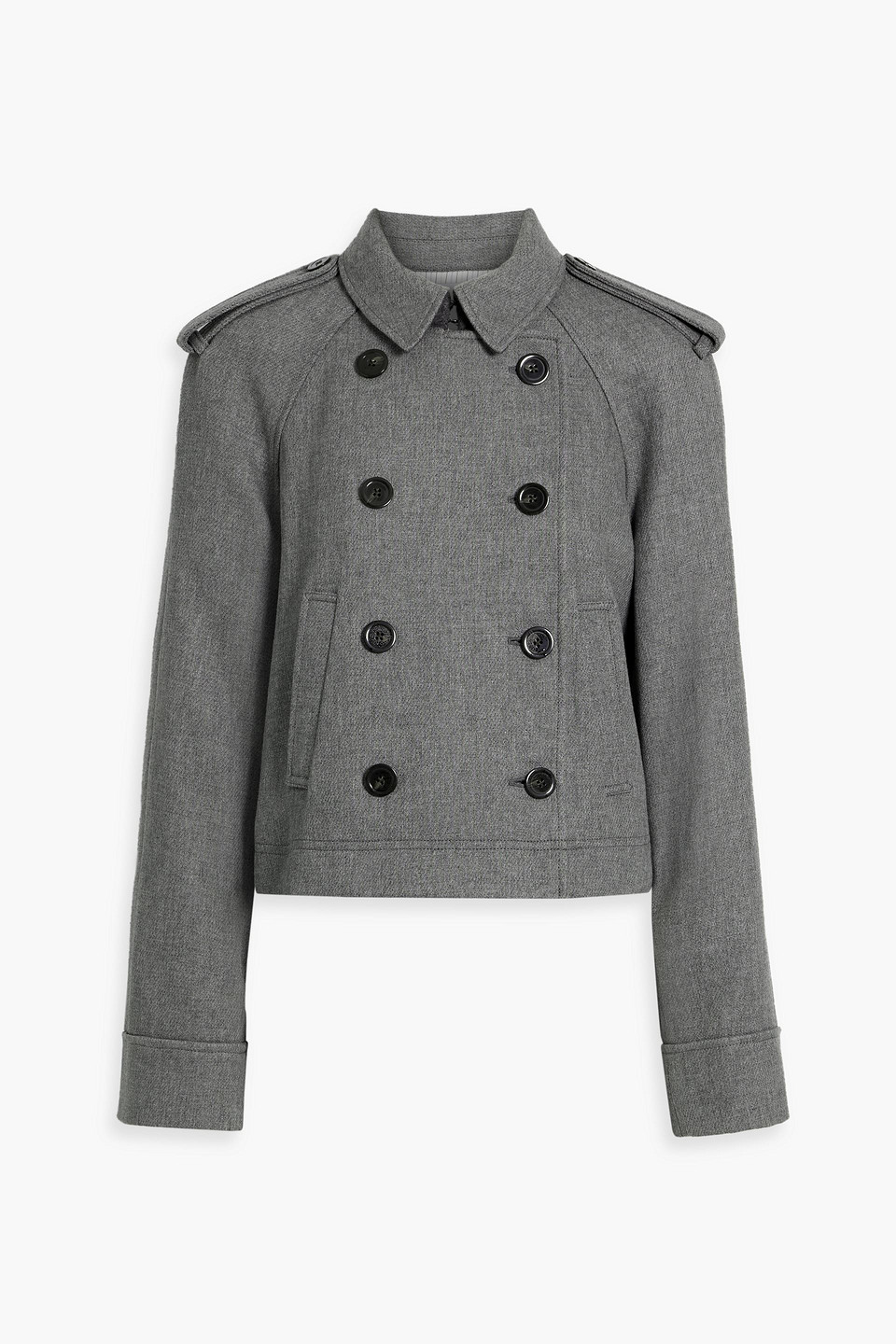 Veronica Beard Conneley Double-breasted Tweed Jacket In Gray