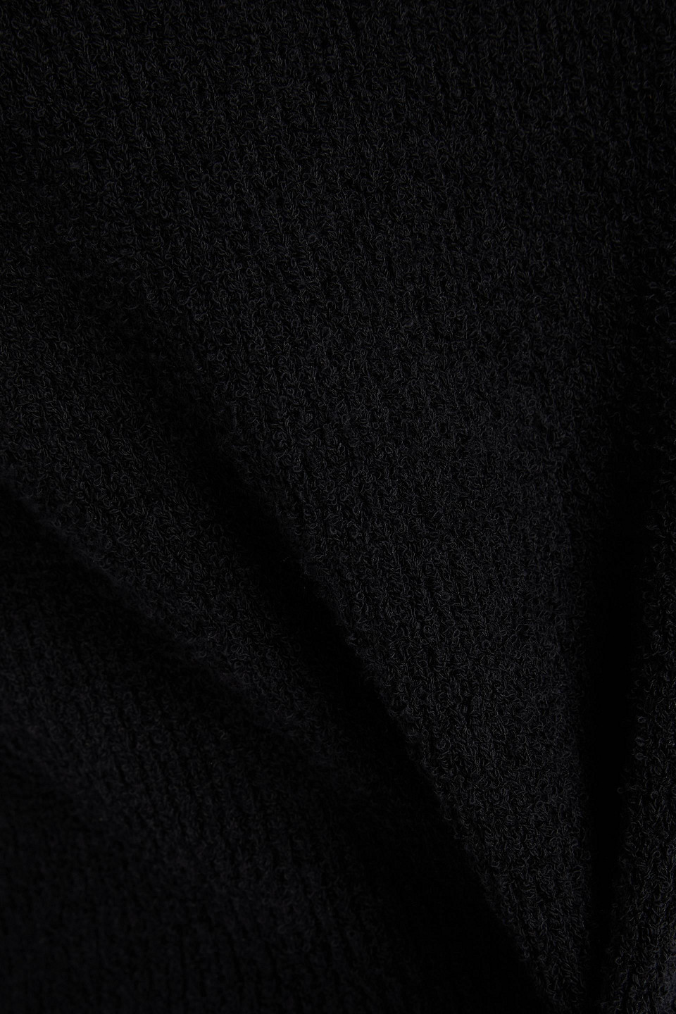 Totême Bouclé-knit Cotton-blend Top In Black