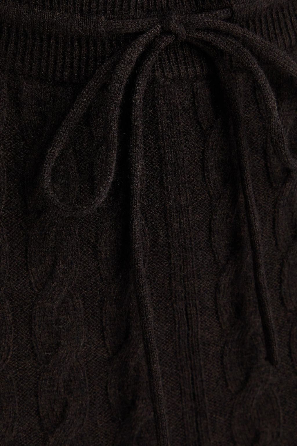 TOTEME Hose mit weitem Bein aus einer Woll-Kaschmirmischung mit Zopfstrickmuster