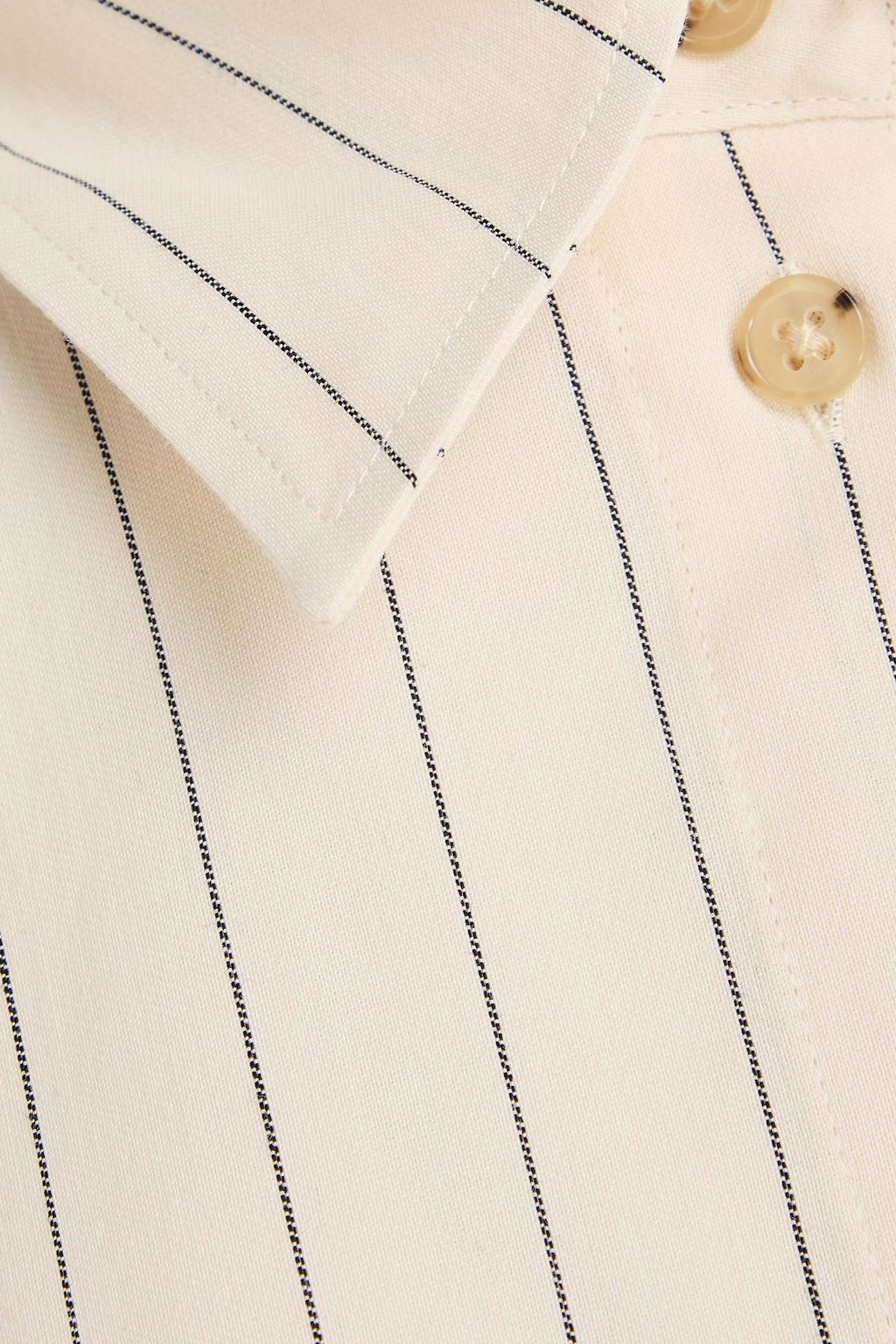 TOTEME クレープ シャツ ピンストライプ