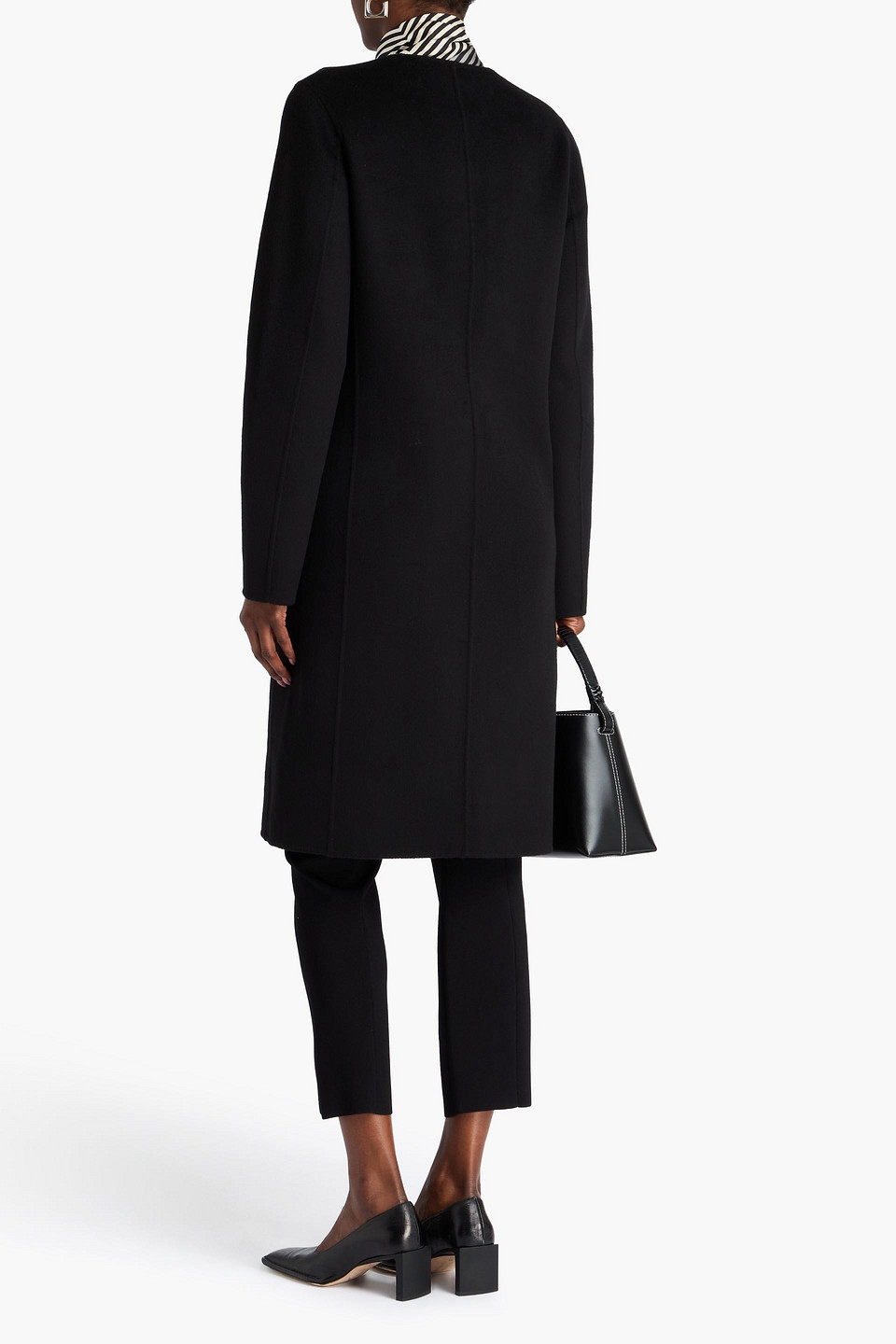 Totême Wool-felt Coat In Black