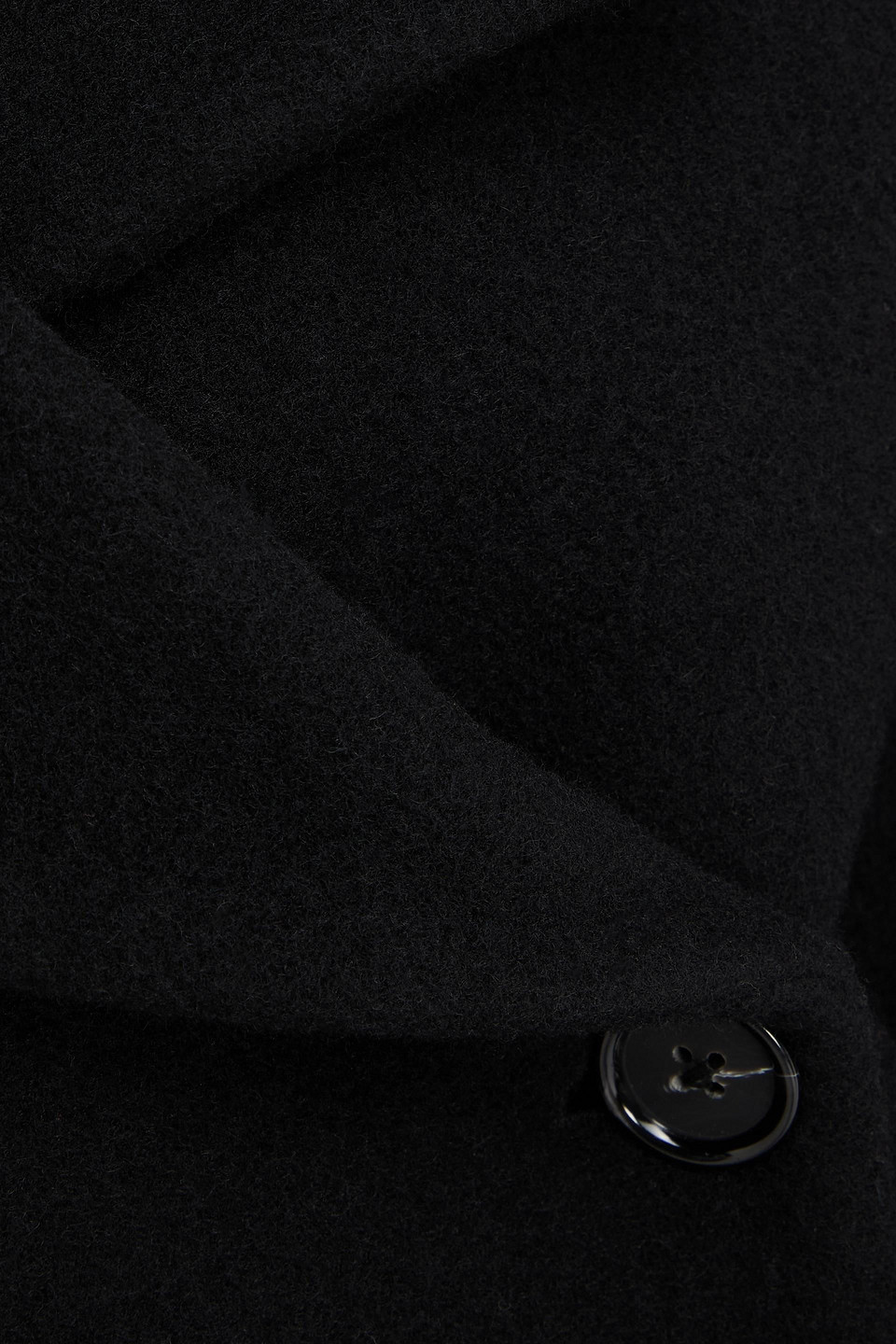 Totême Wool Blend Felt Wrap Jacket In Black