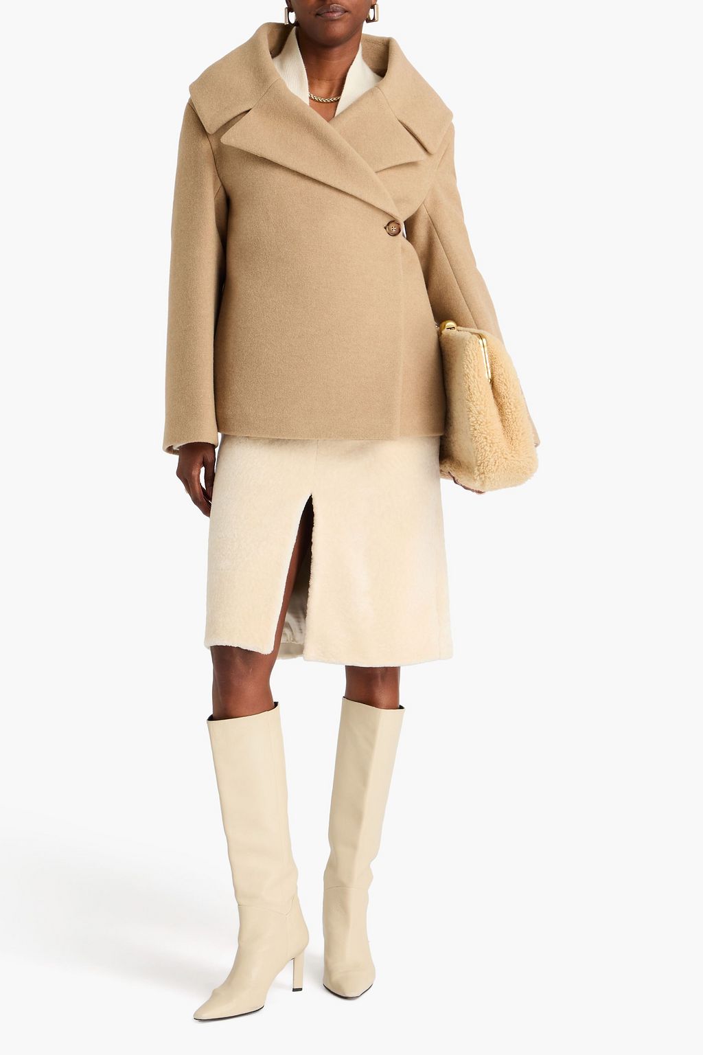 TOTEME Double-breasted wool-blend felt jacket