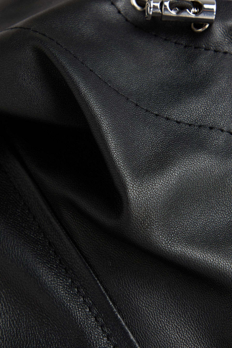 Totême Leather Jacket In Black