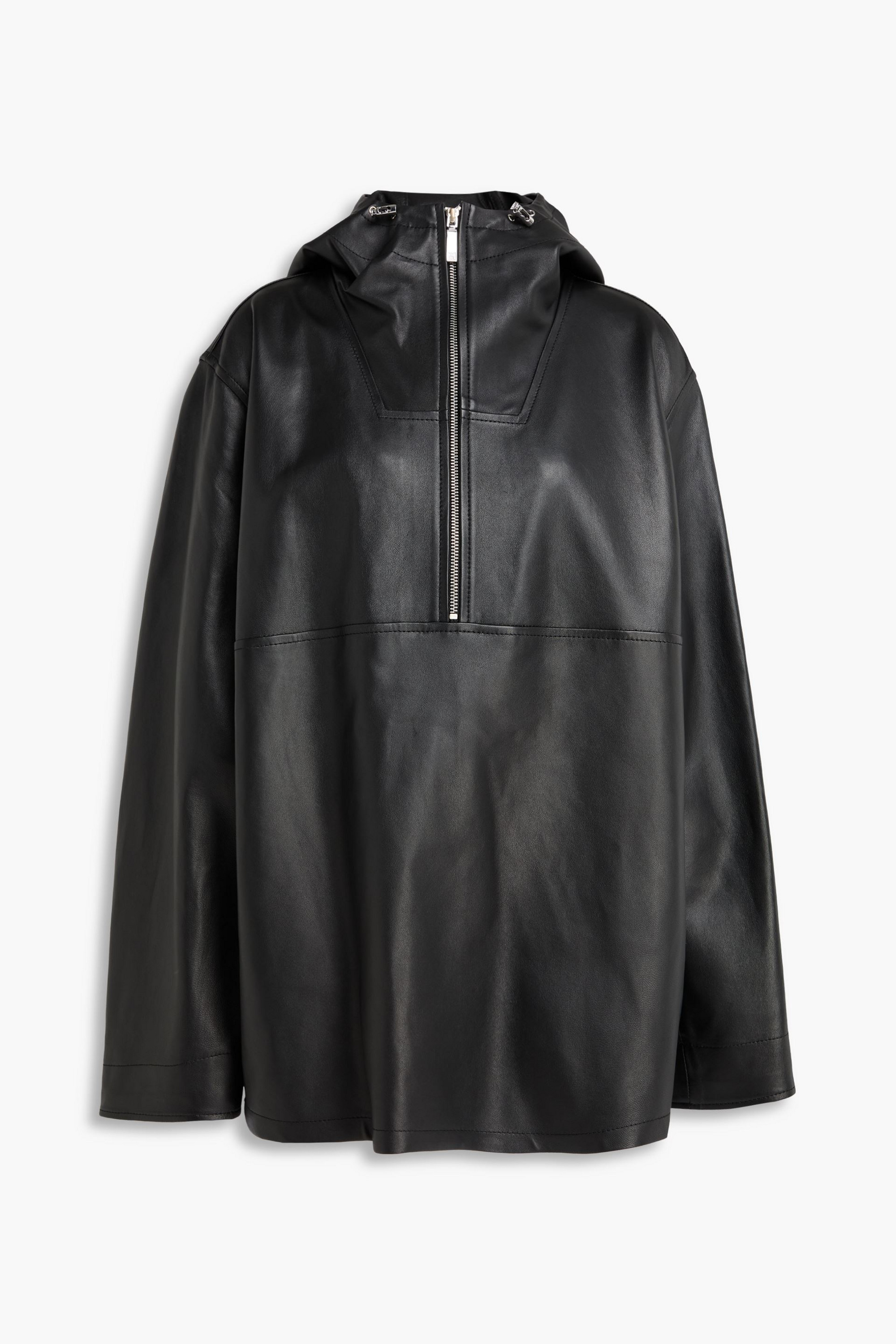 TOTEME - Leather hooded jacket | Plush