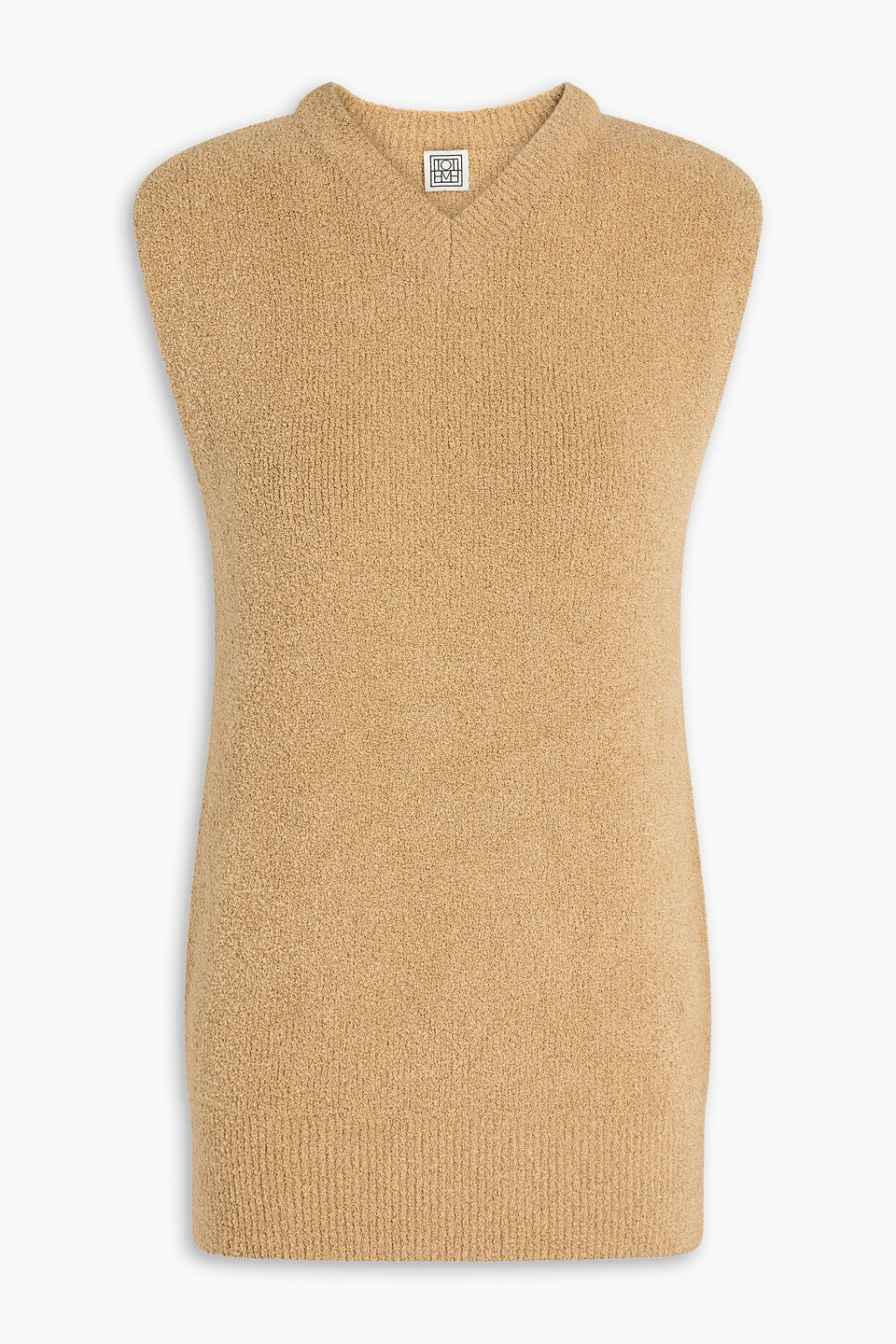 Totême Cotton-blend Terry Sweater Vest In Brown