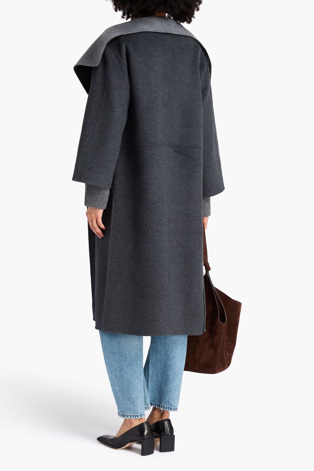 TOTEME Two-tone wool and cashmere-blend felt coat