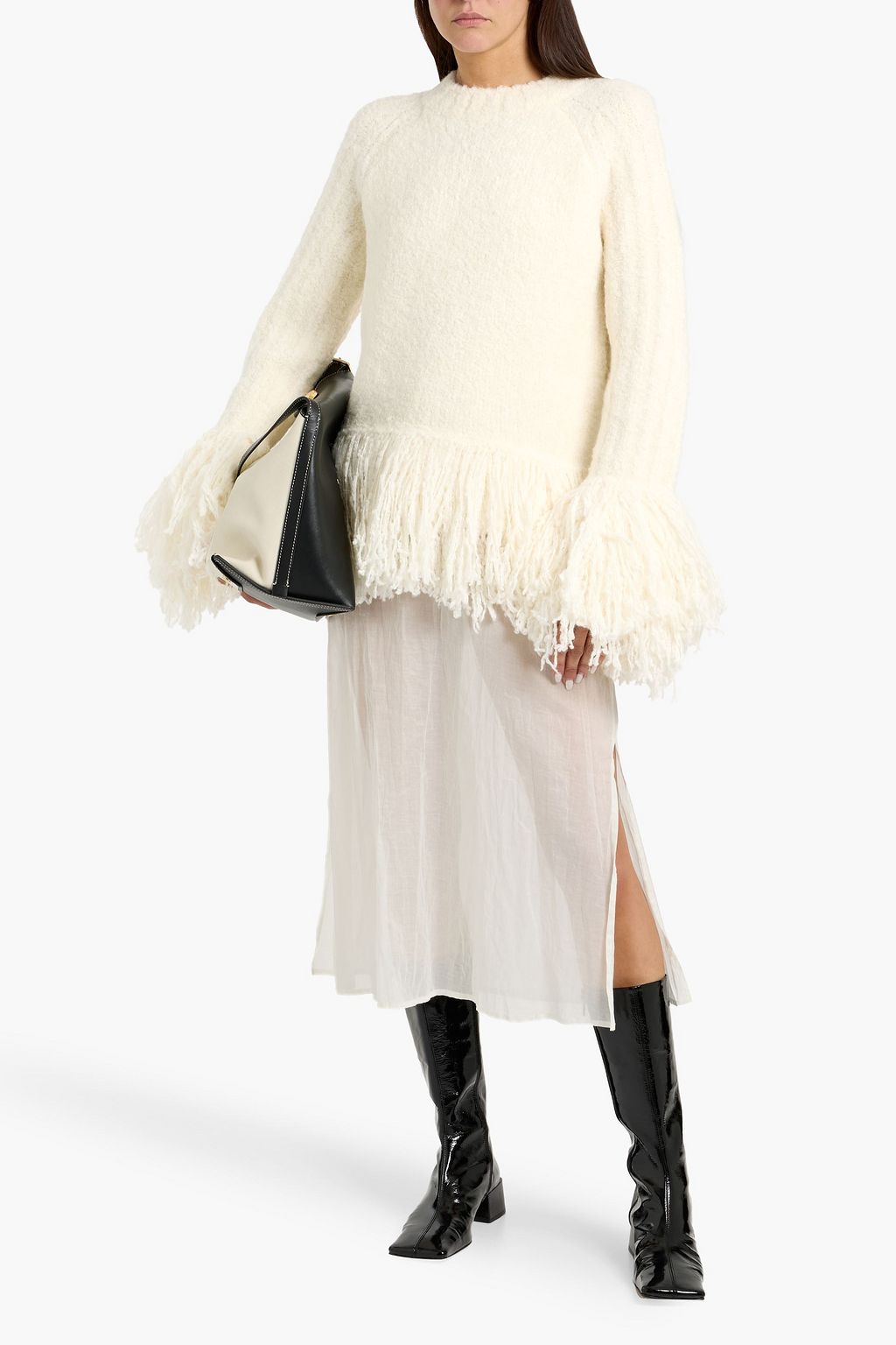 3.1 PHILLIP LIM Fringed bouclé-knit sweater