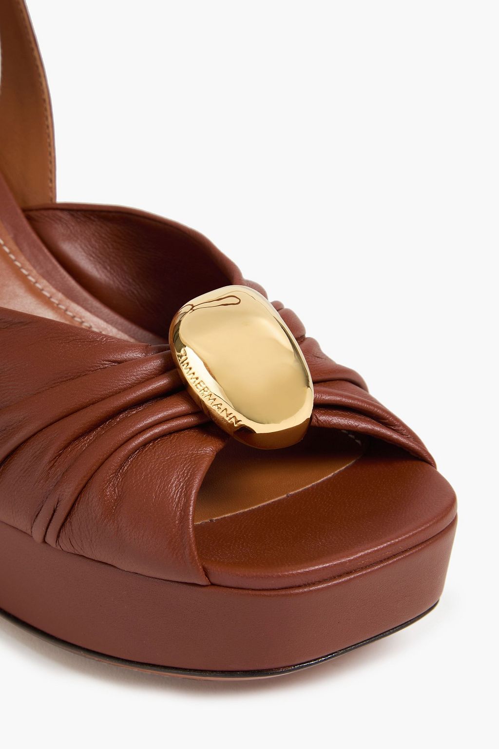 ZIMMERMANN Plateausandalen „Gleam 120“ aus Leder mit Verzierung