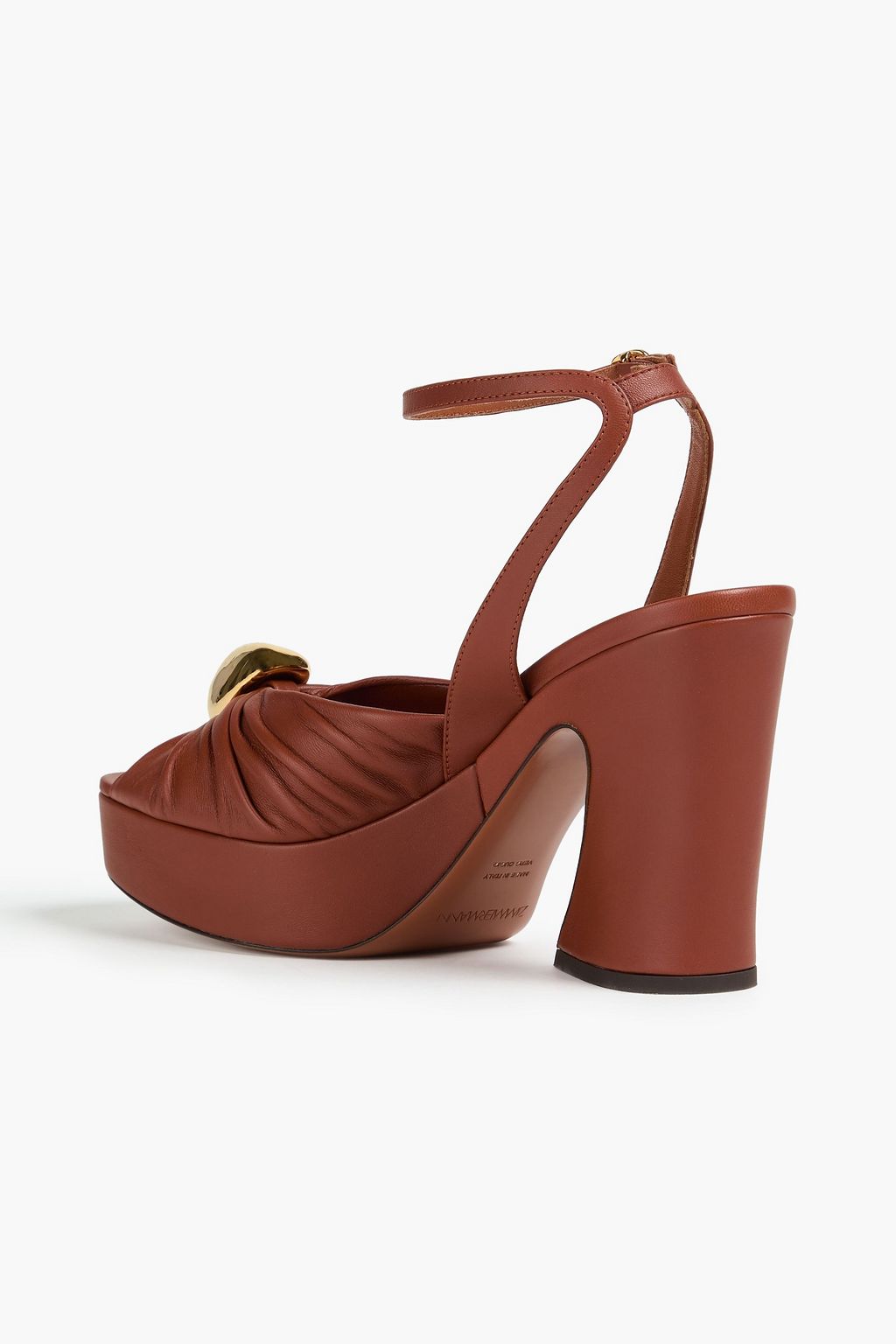 ZIMMERMANN Plateausandalen „Gleam 120“ aus Leder mit Verzierung