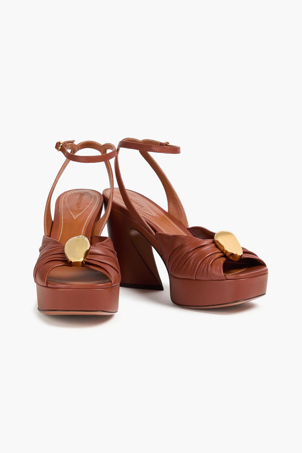 ZIMMERMANN Plateausandalen „Gleam 120“ aus Leder mit Verzierung