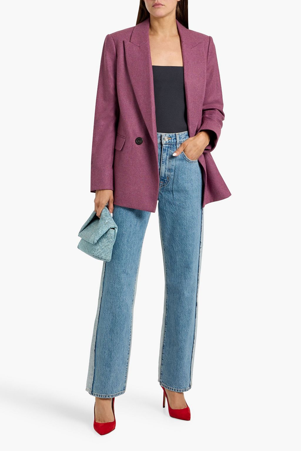 VERONICA BEARD Sevyn Dickey double-breasted wool-blend blazer
