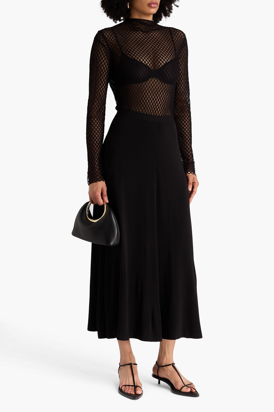Totême Corded Lace Top In Black
