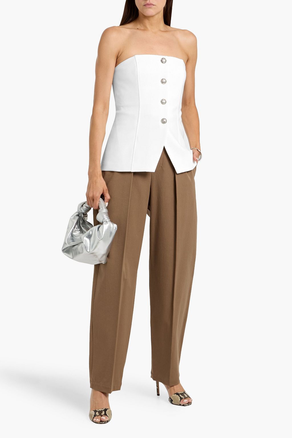 VERONICA BEARD Forman strapless crepe top