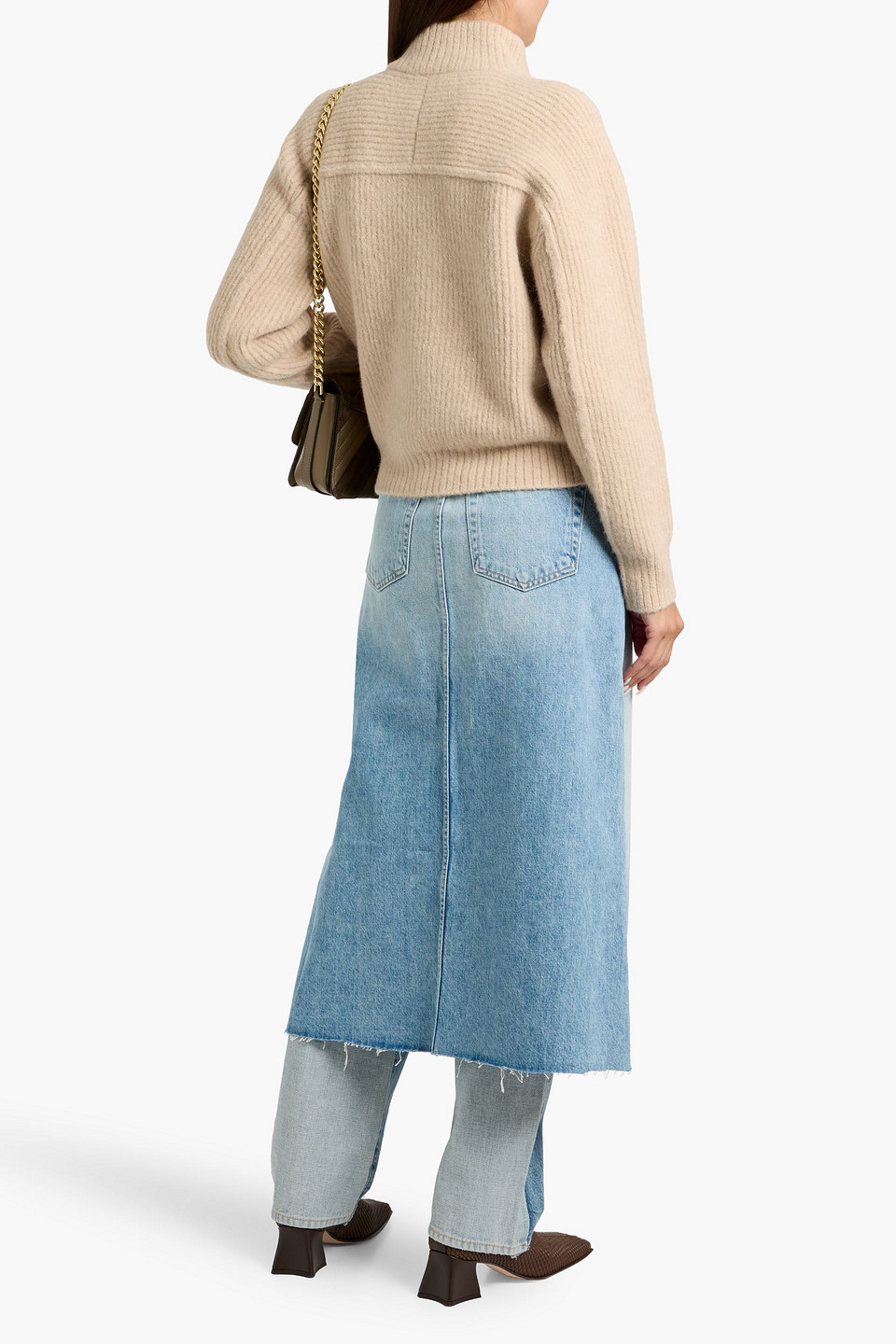 3.1 Phillip Lim Ribbed Alpaca-blend Cardigan In Neutral