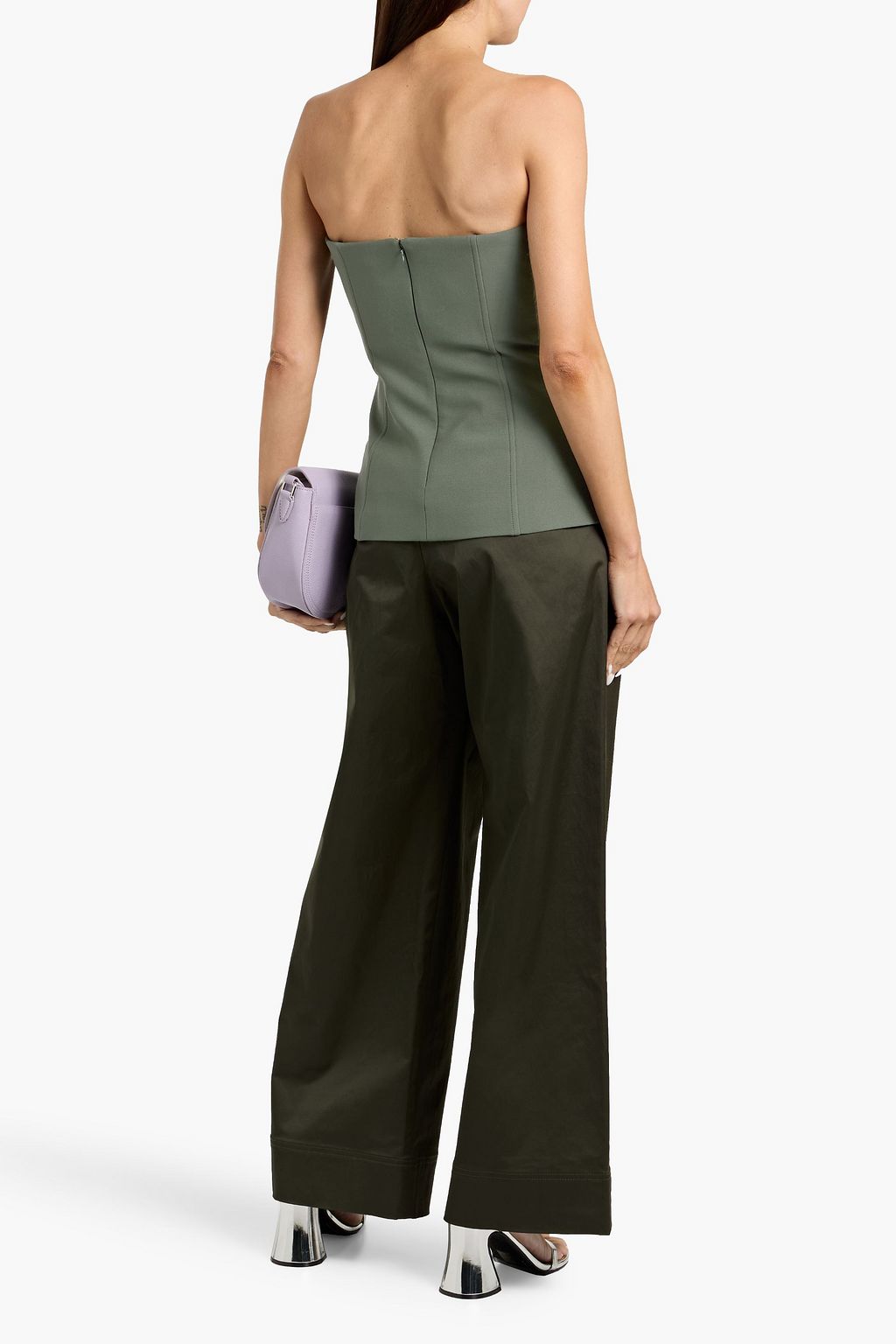 VERONICA BEARD Forman strapless crepe top