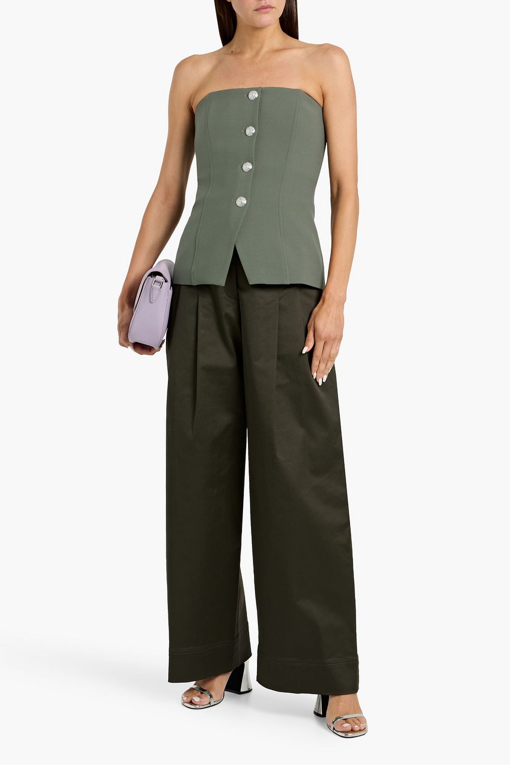 VERONICA BEARD Forman strapless crepe top