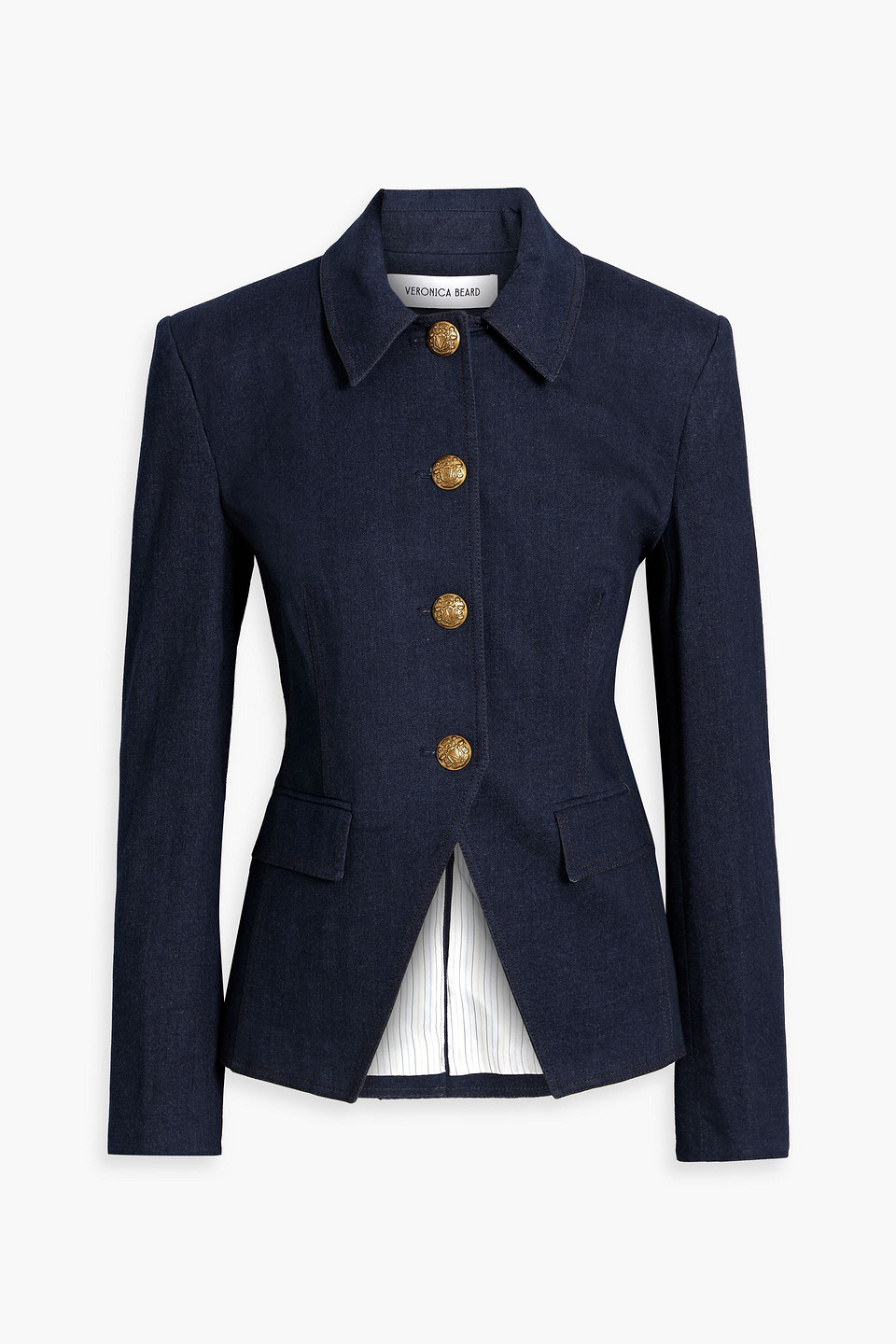 Veronica Beard Aire Dickey Denim Blazer In Blue