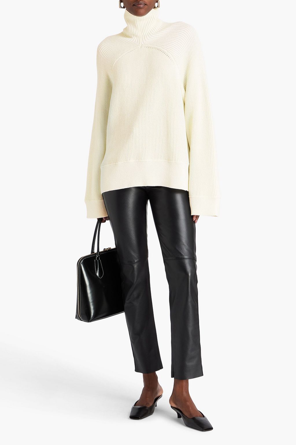 TOTEME Ribbed cotton-blend turtleneck sweater