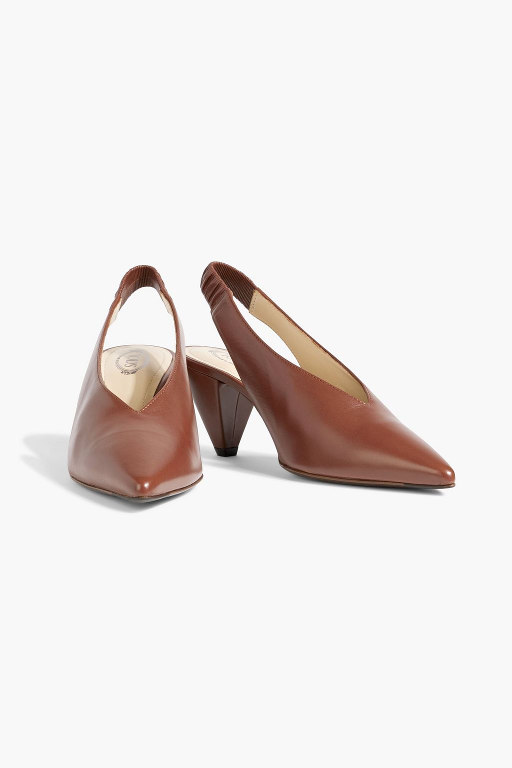 TOD'S Leather slingback pumps