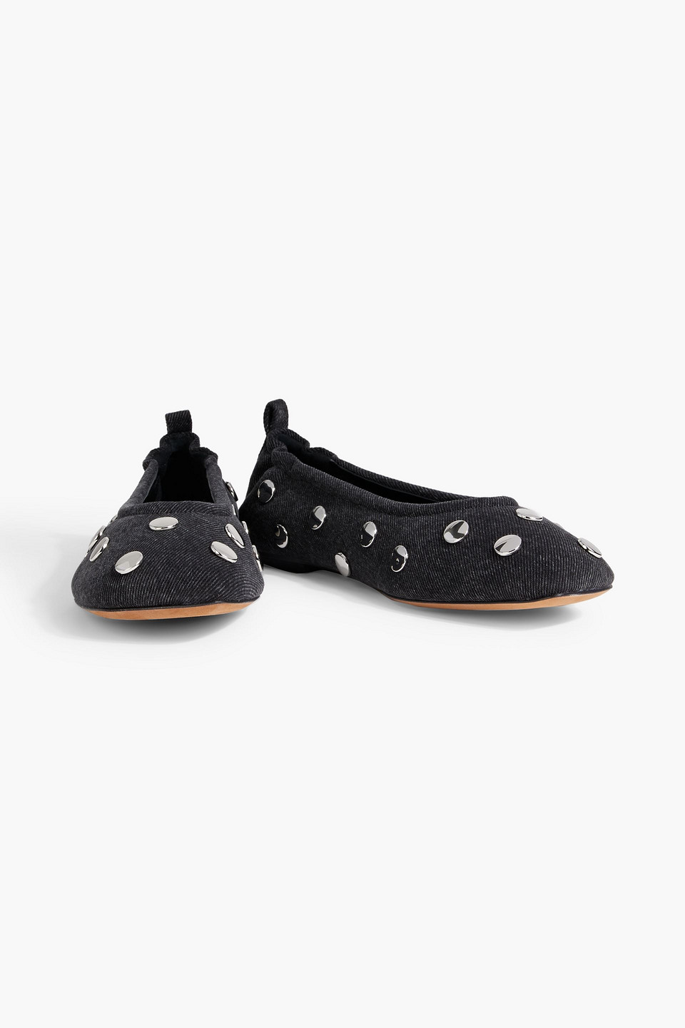 3.1 Phillip Lim Id Studded Denim Ballet Flats
