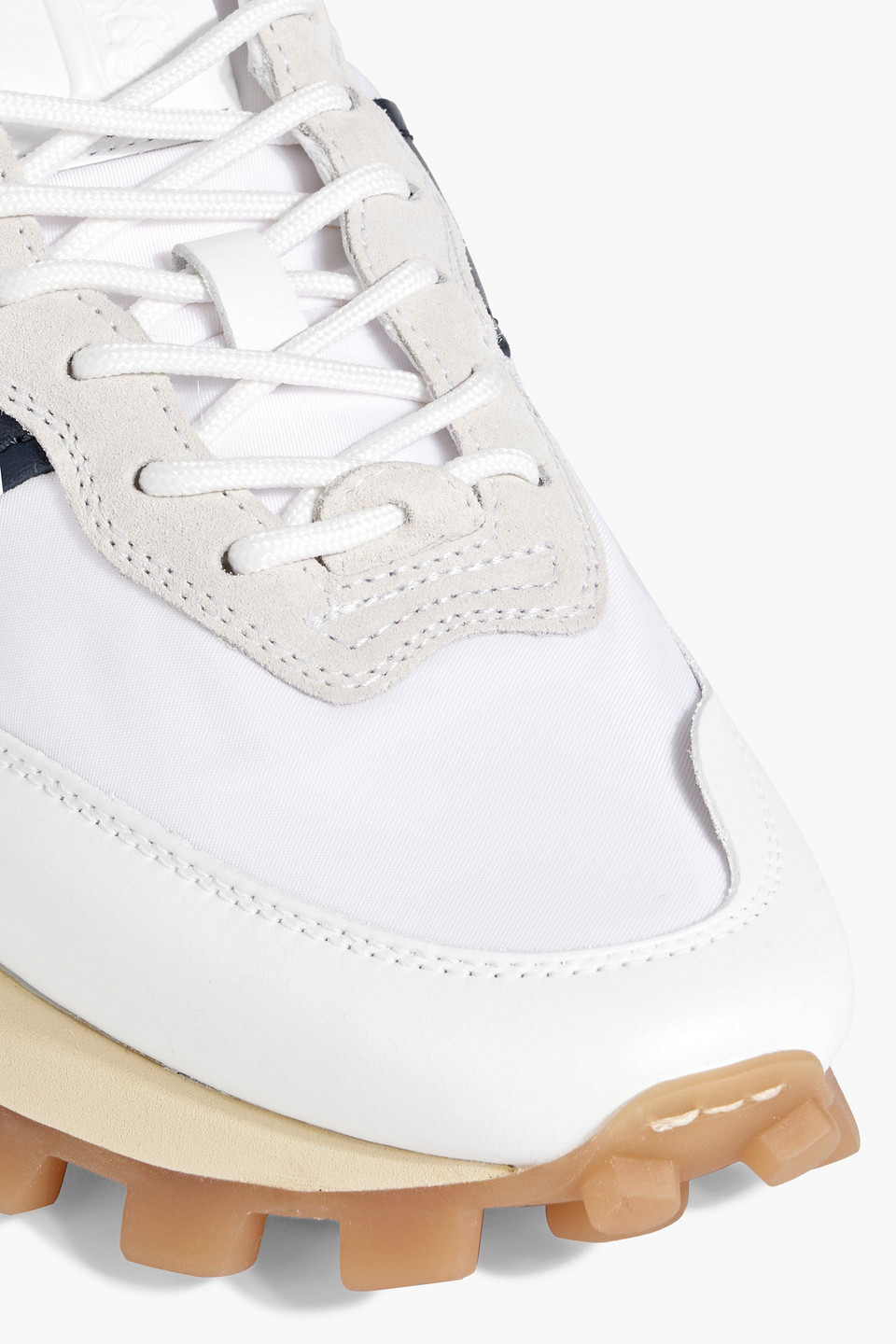 Tod's Color-block Leather, Suede And Stretch-knit Sneakers