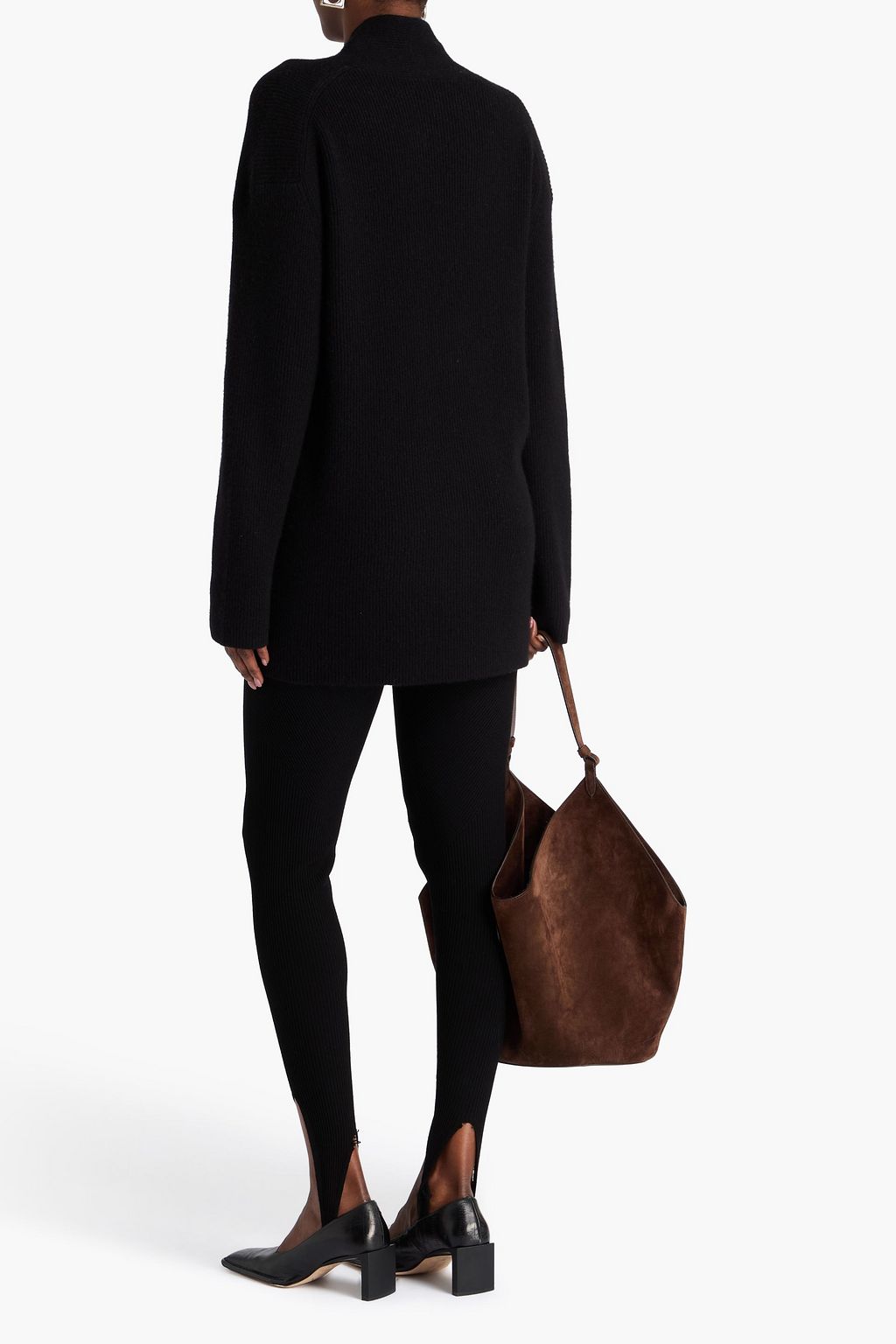 TOTEME Ribbed wool and cashmere-blend sweater