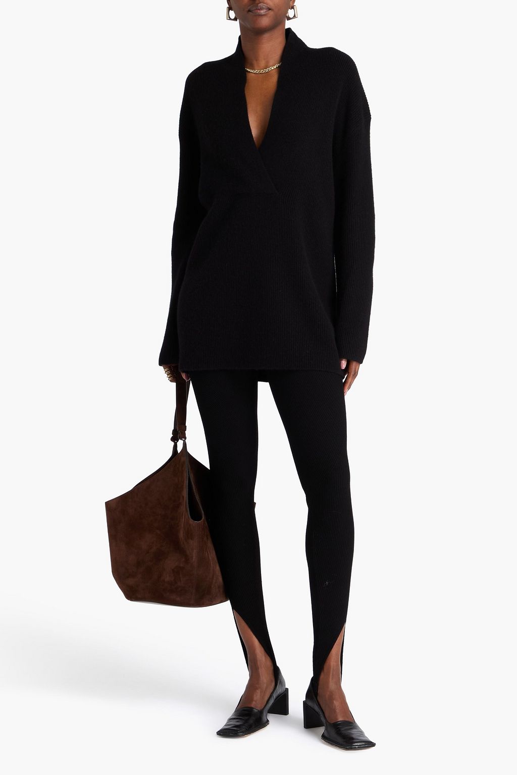 TOTEME Ribbed wool and cashmere-blend sweater