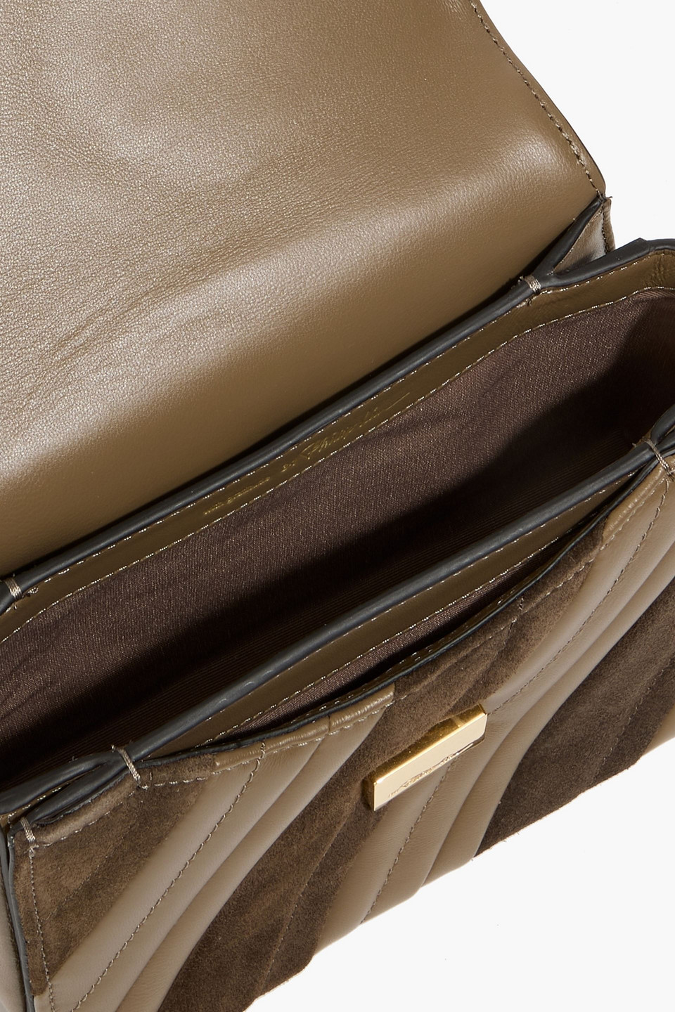 3.1 Phillip Lim Id Quilted Leather And Suede Shoulder Bag