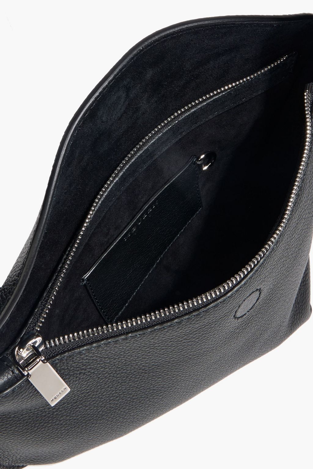 MCQUEEN T-Bar Sling pebbled-leather shoulder bag