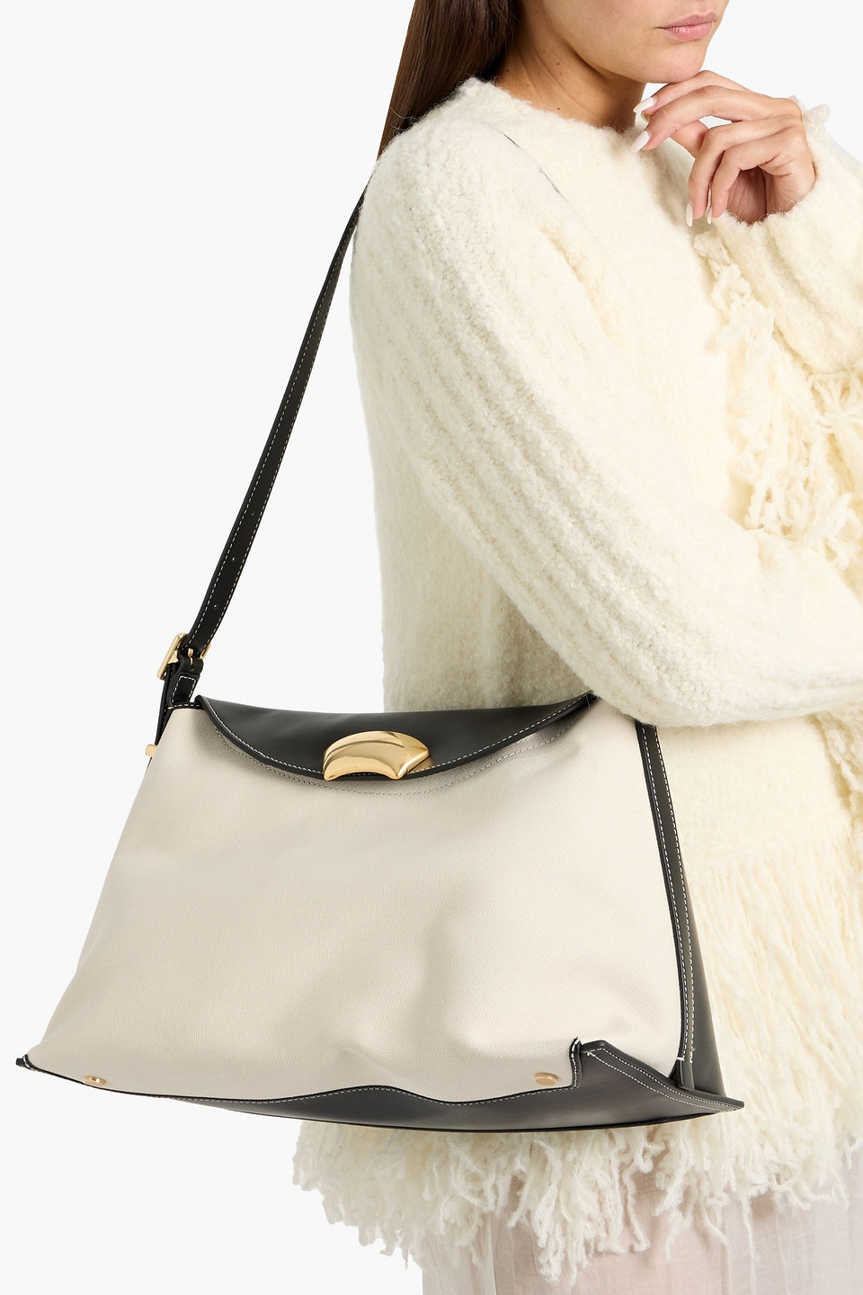 3.1 Phillip Lim Id Soft Leather And Canvas Shoulder Bag