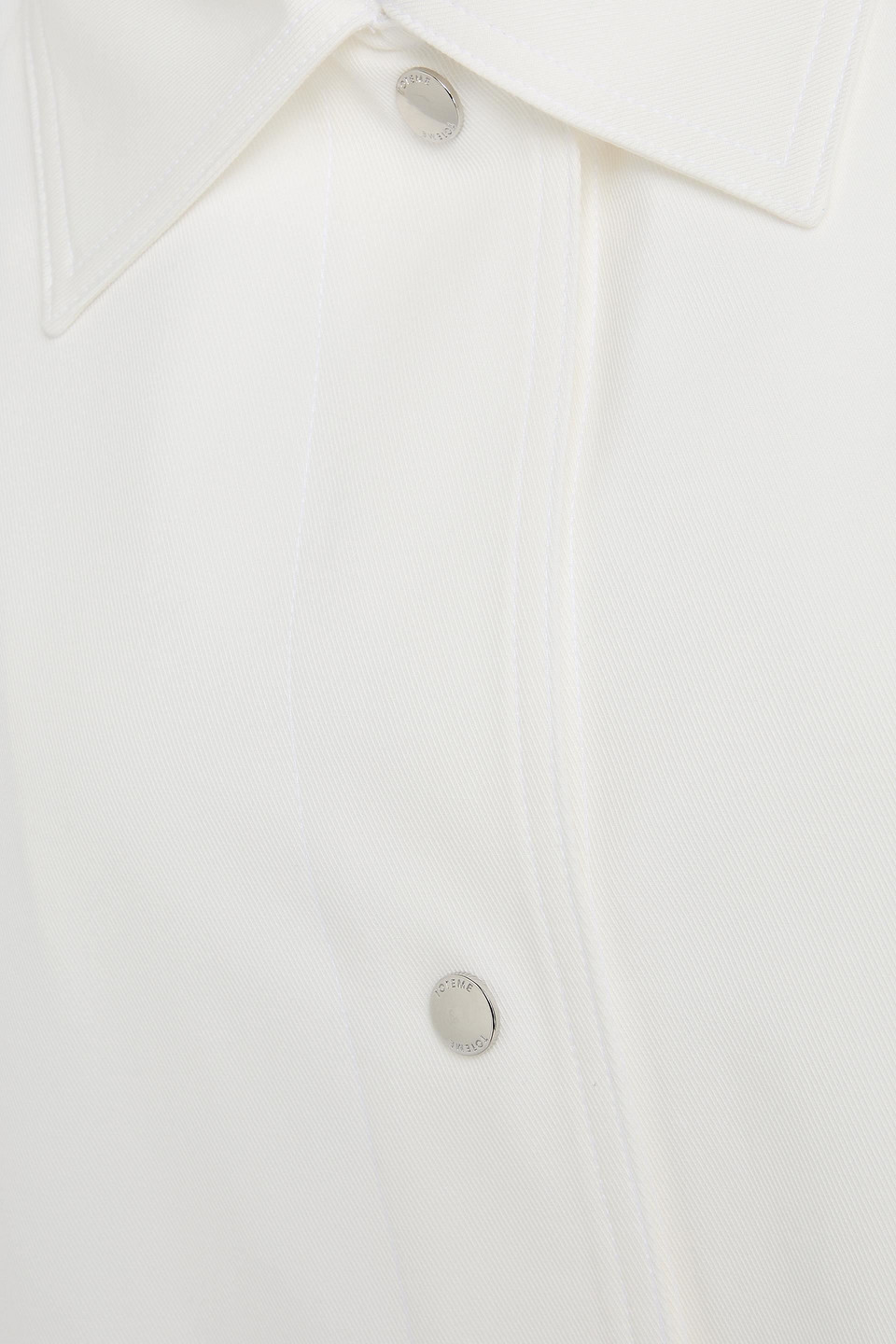 Totême Oversized-hemdjacke Aus Baumwoll-twill In White