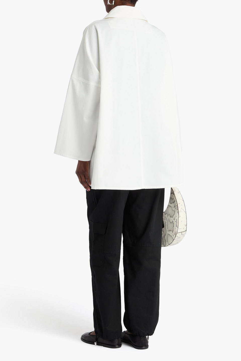 Totême Oversized-hemdjacke Aus Baumwoll-twill In White