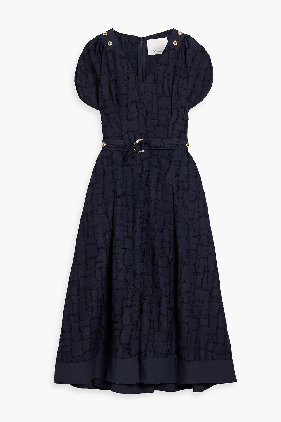 3.1 Phillip Lim Tulip Fil Coupé Midi Dress In Blue