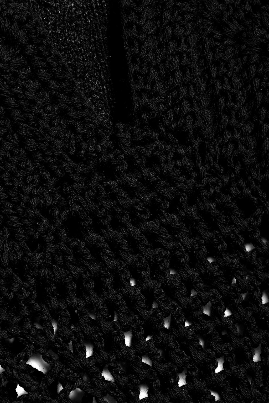 STAUD Tara crochet-trimmed cotton maxi dress