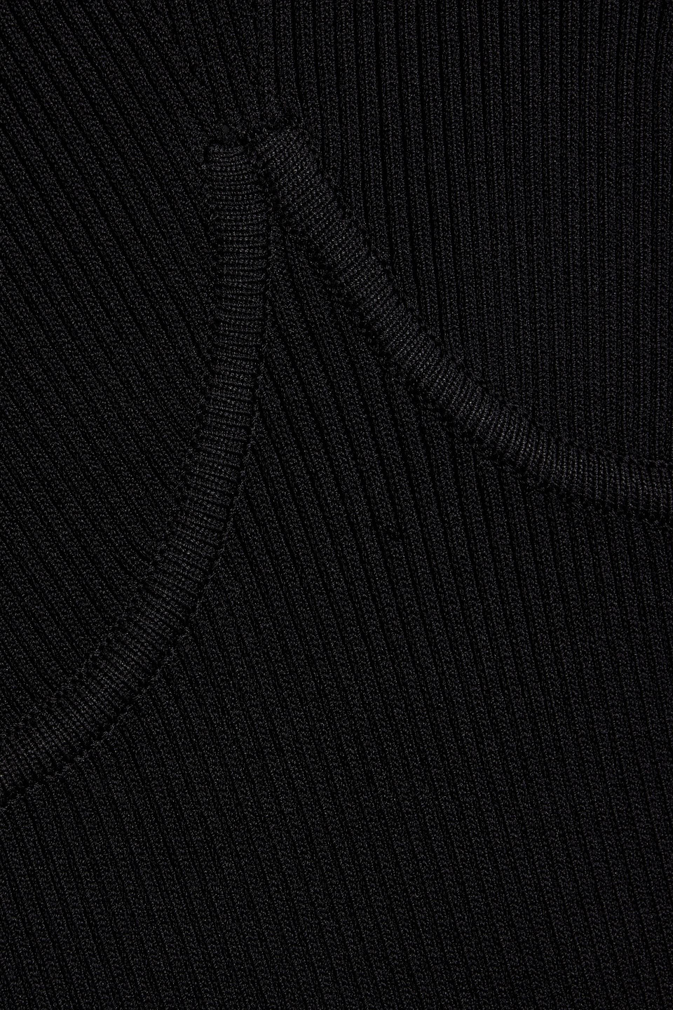 Staud Obsidian Open-back Ribbed-knit Turtleneck Maxi Dress In Black