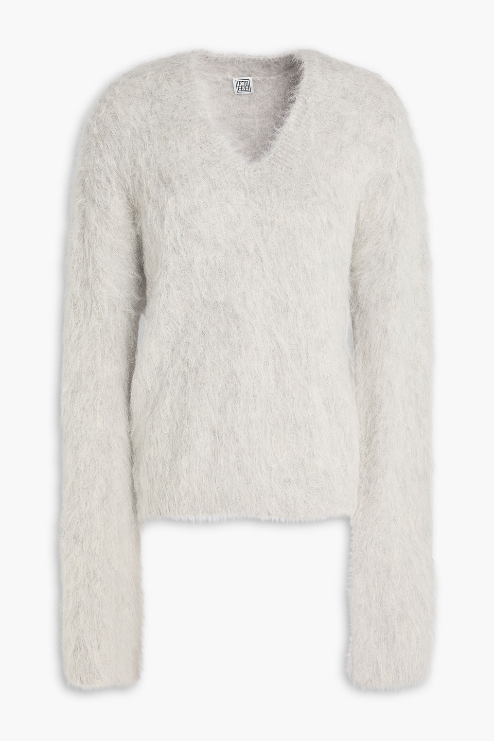 Totême Brushed Alpaca-blend Sweater In Neutral