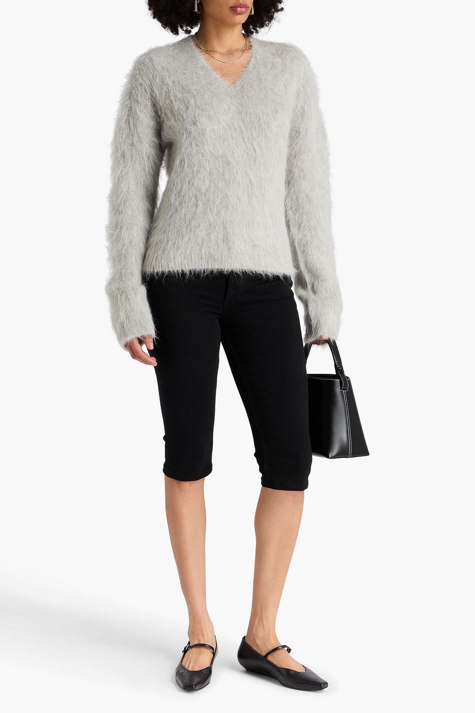 Totême Brushed Alpaca-blend Sweater In Neutral