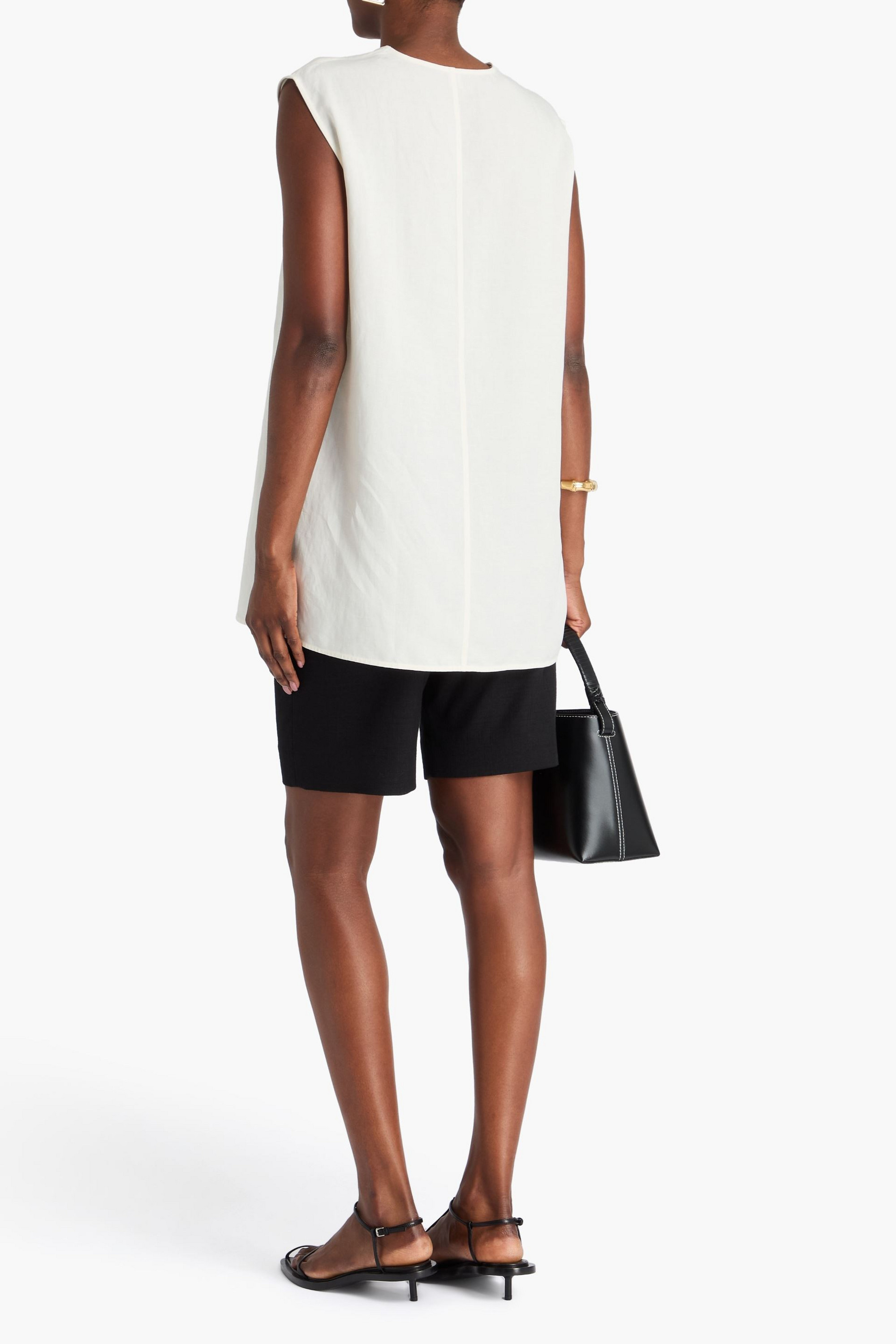 TOTEME Lyocell and linen-blend top